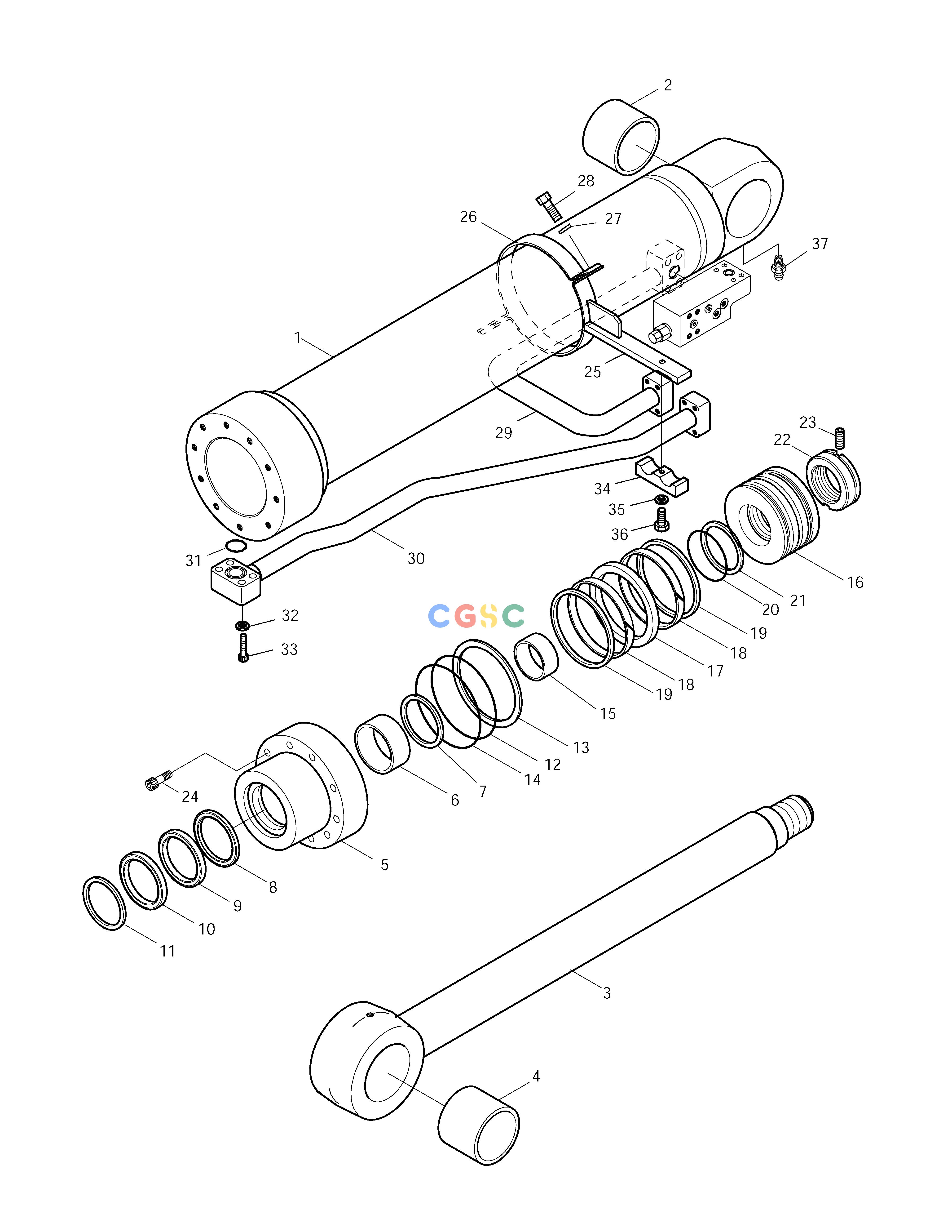 斗山零件查询BOOM CYLINDER(R.H)-LOCK VALVE SOLAR 250LC-V Doosan parts catalog online