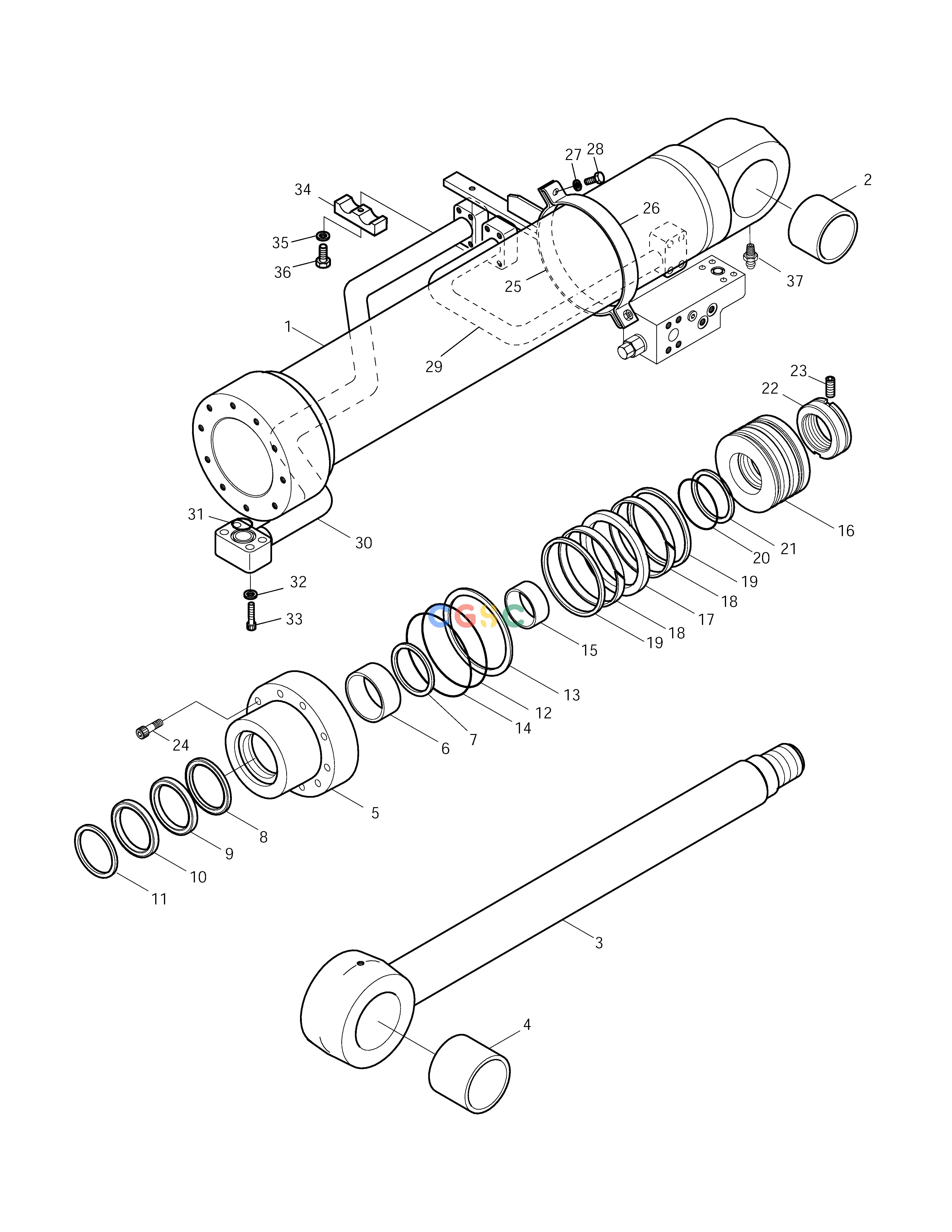 斗山零件查询BOOM CYLINDER(L.H)-LOCK VALVE SOLAR 250LC-V Doosan parts catalog online