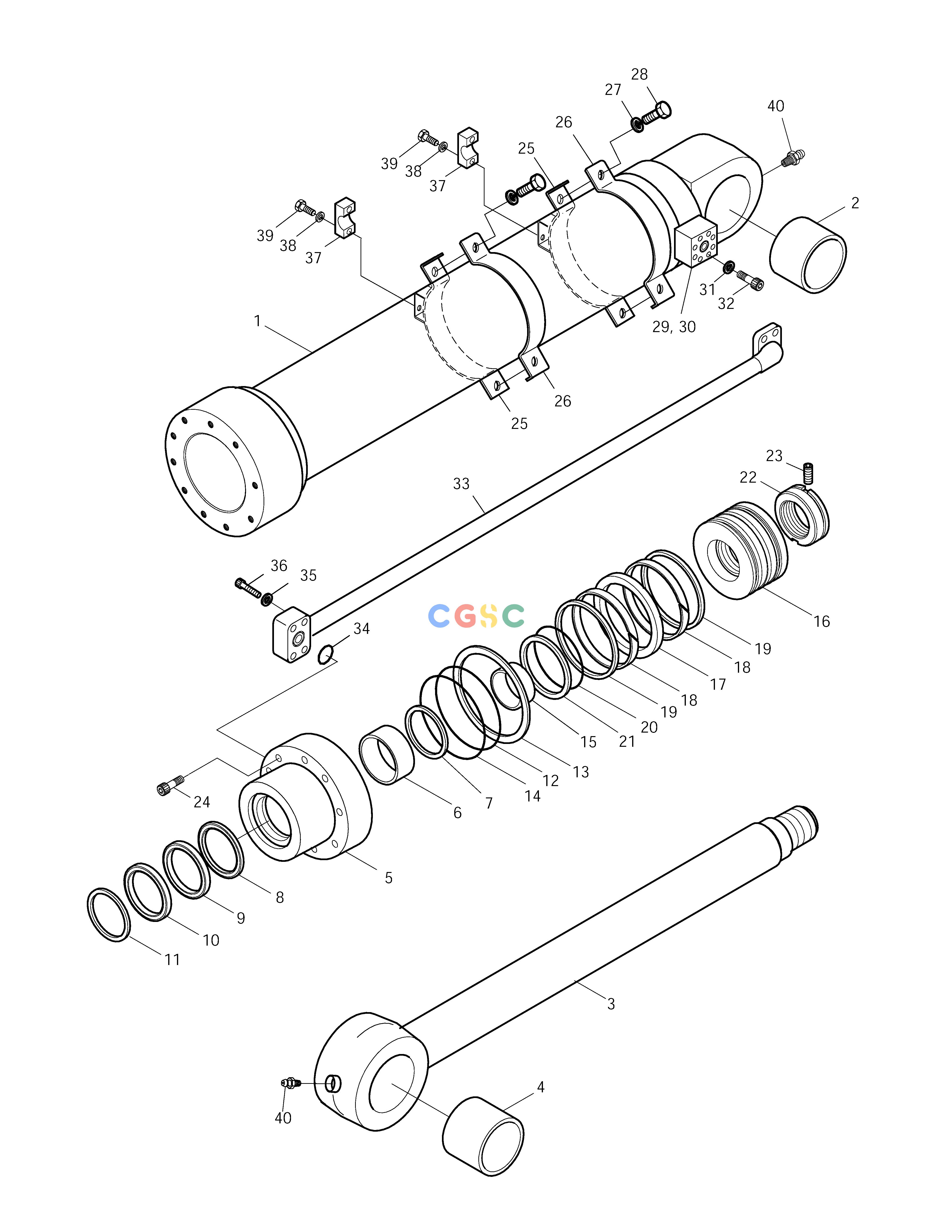 斗山零件查询BUCKET CYLINDER SOLAR 250LC-V Doosan parts catalog online