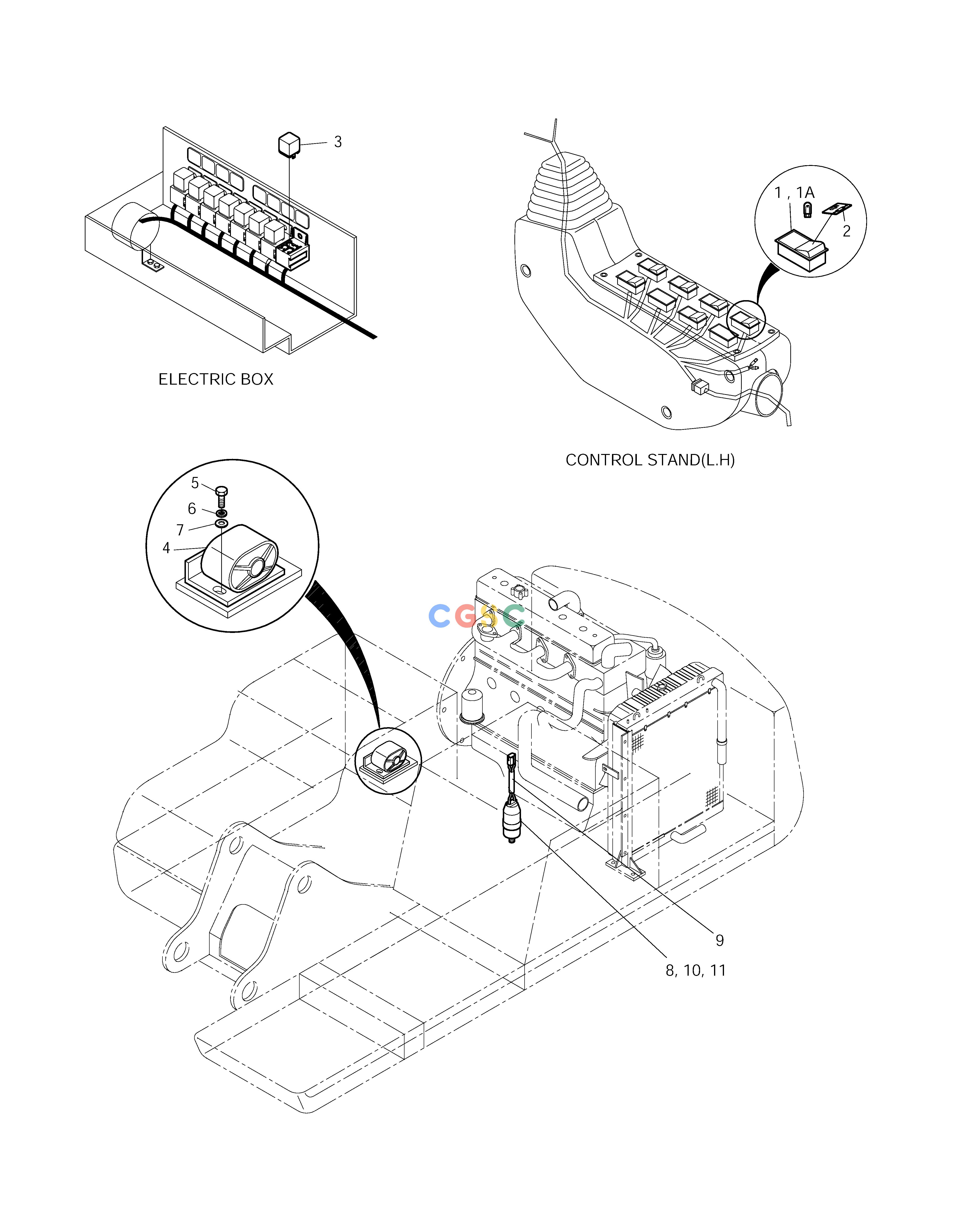 斗山零件查询TRAVEL/SWING ALARM ASS'Y SOLAR 250LC-V Doosan parts catalog online
