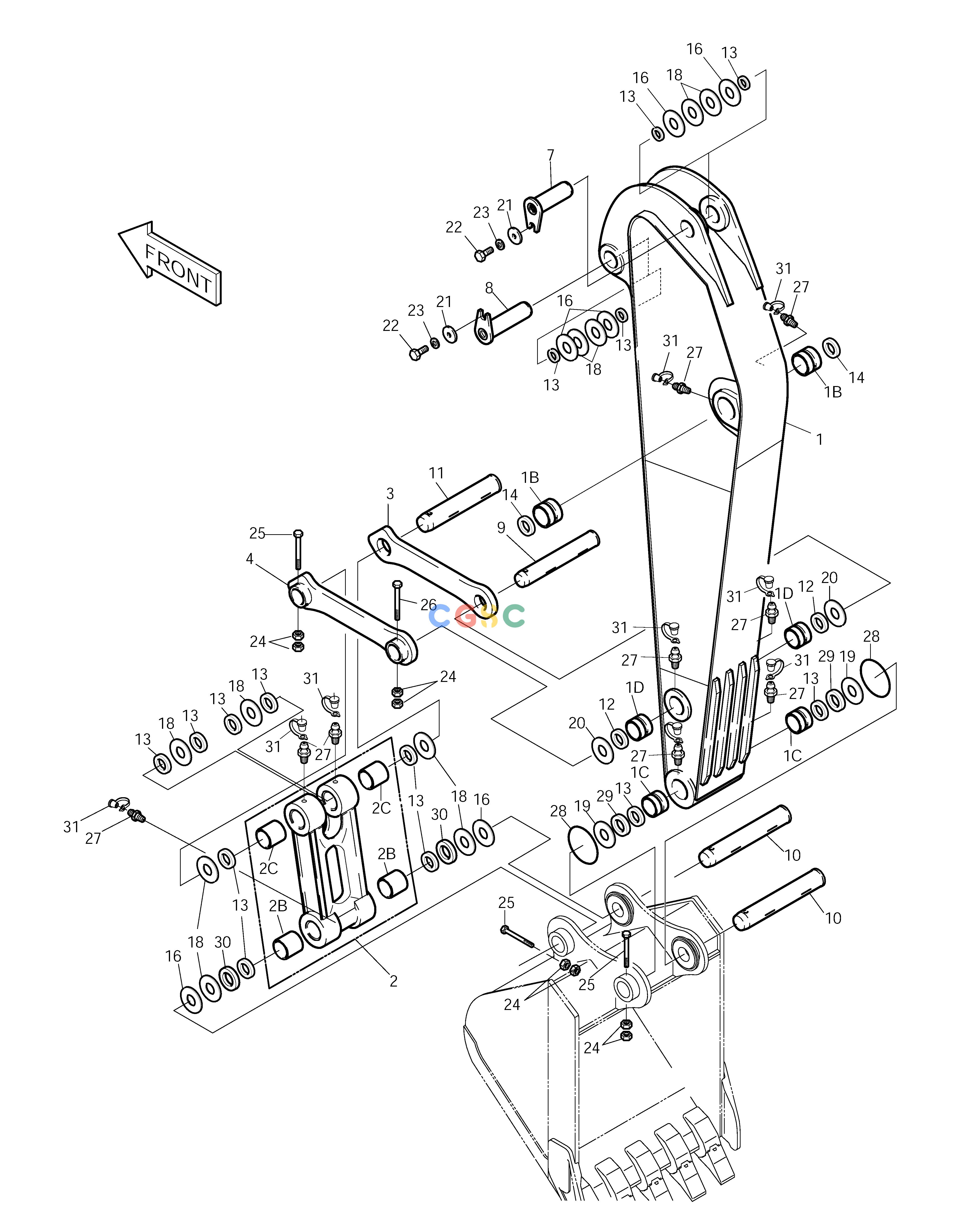 斗山零件查询ARM-2.0m SOLAR 250LC-V Doosan parts catalog online