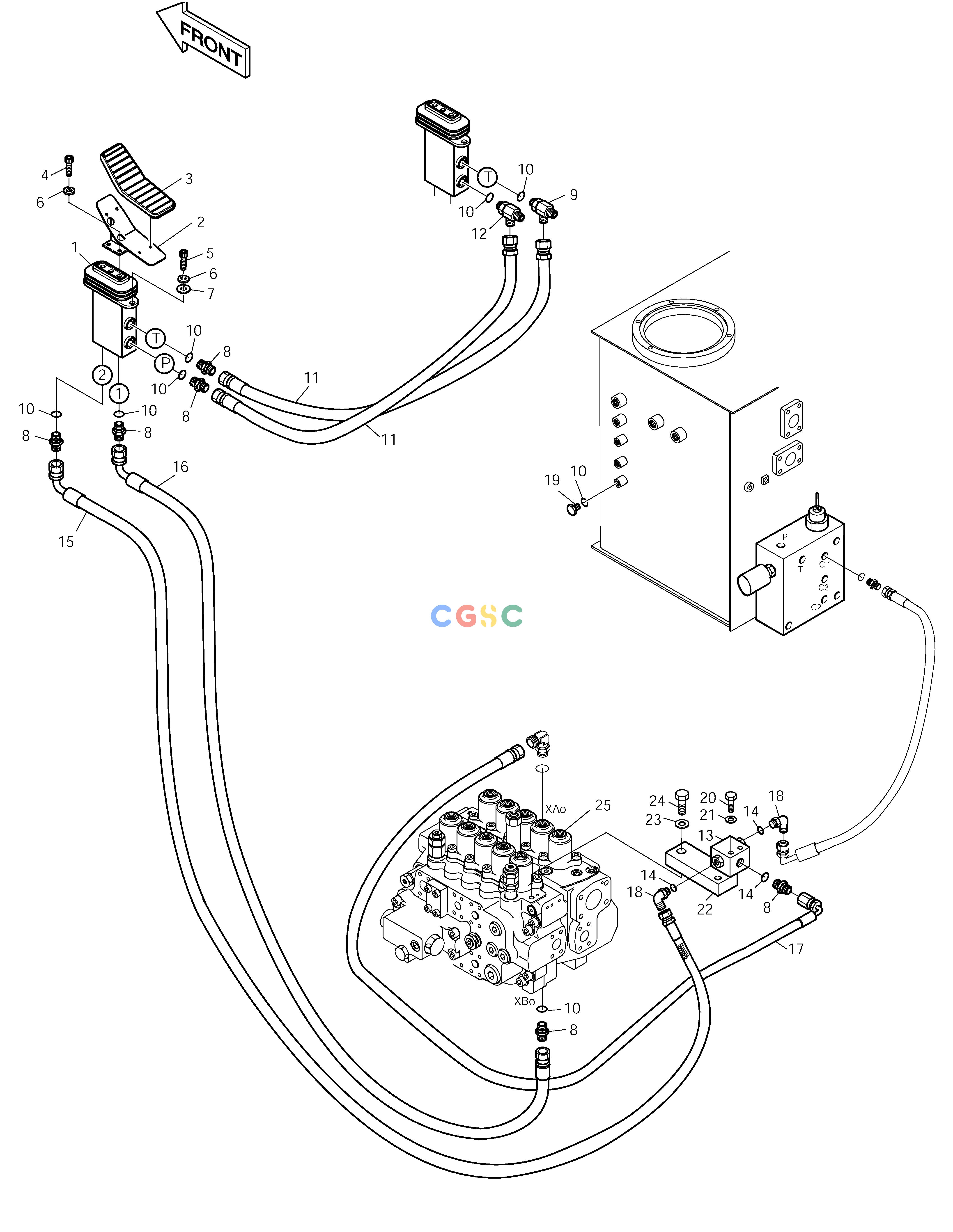 斗山零件查询PILOT PIPING-PEDAL 3 WAY SOLAR 250LC-V Doosan parts catalog online