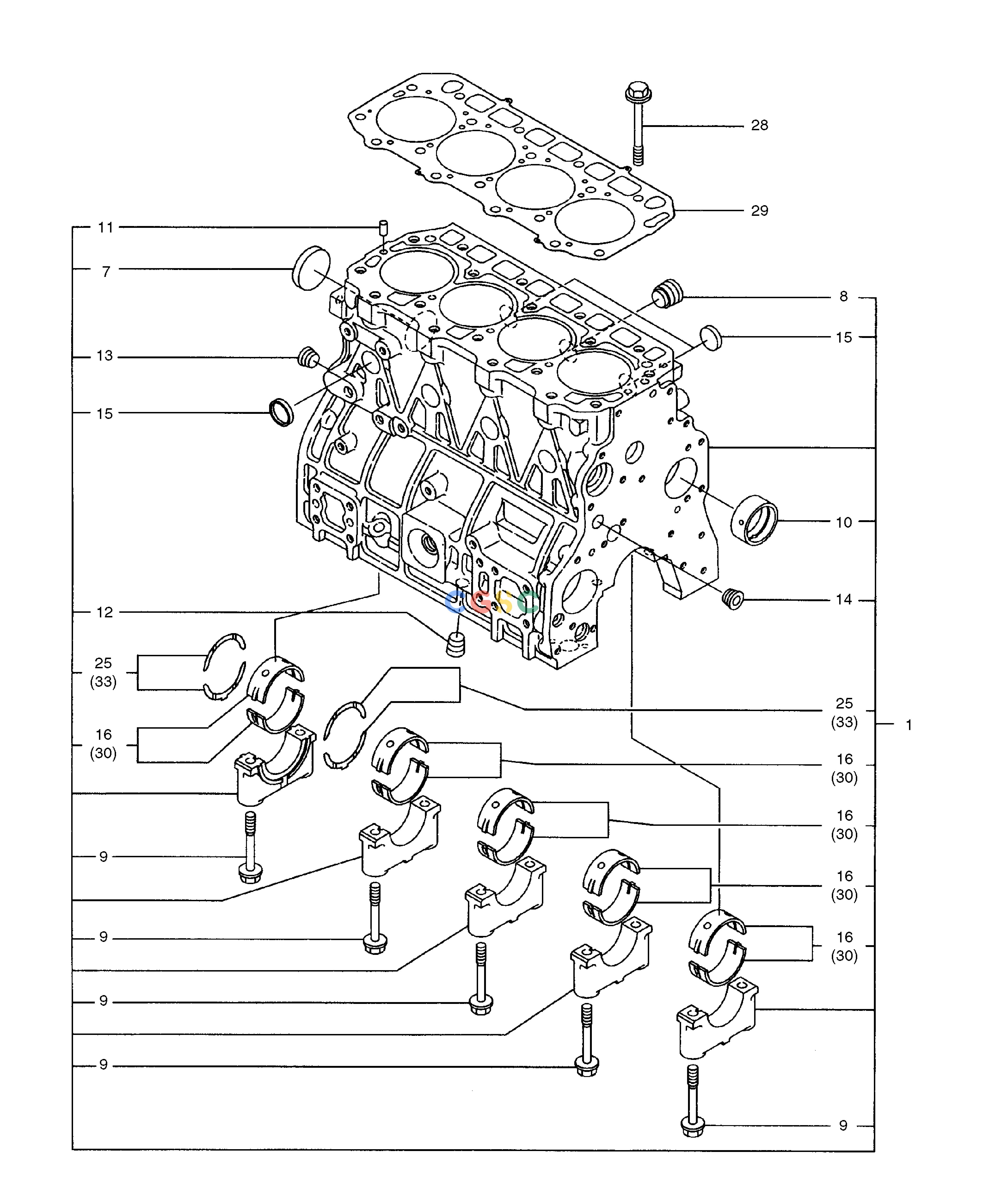 斗山零件查询CYLINDER BLOCK SOLAR 75-V Doosan parts catalog online