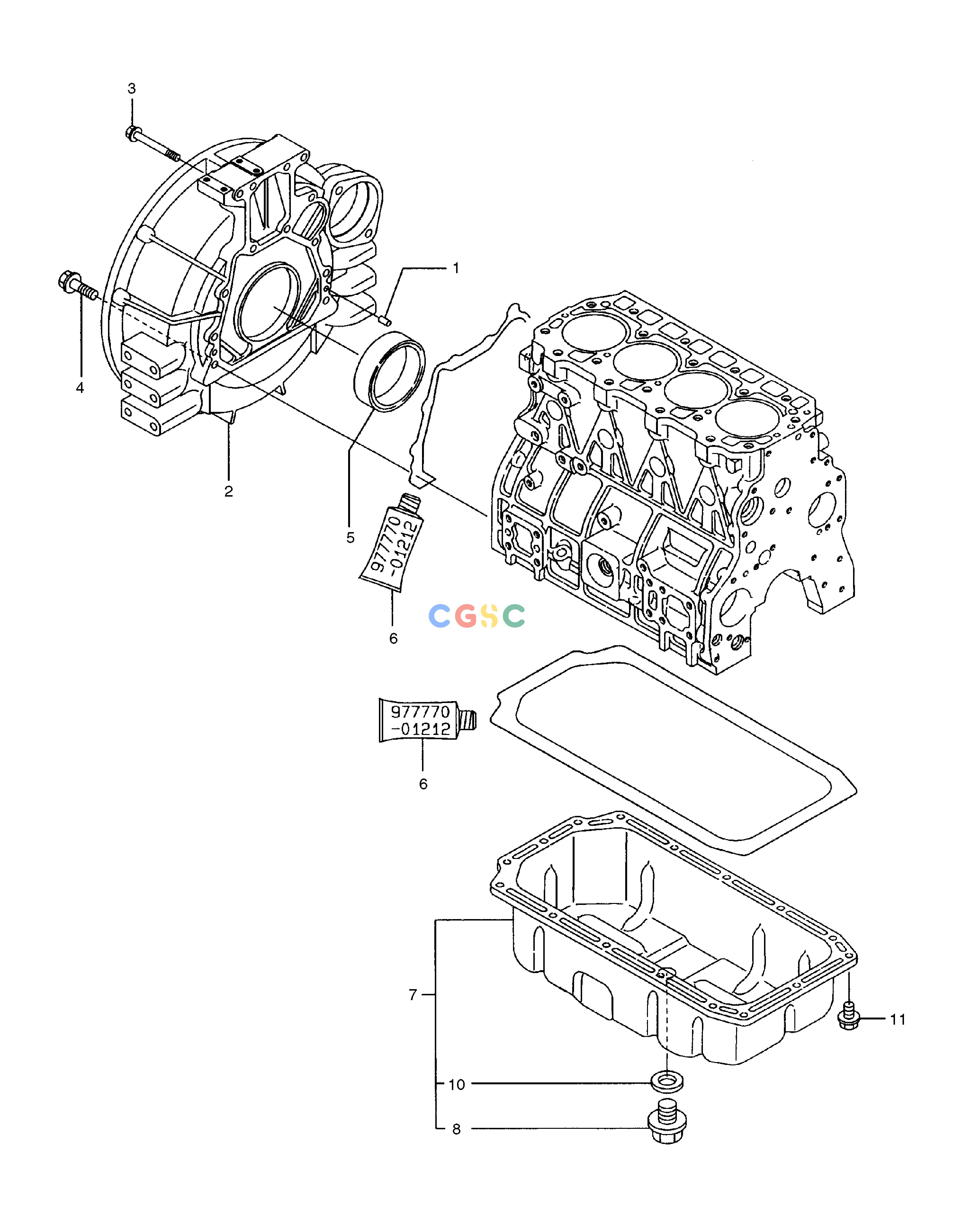 斗山零件查询FLYWHEEL HOUSING & OIL PUMP SOLAR 75-V Doosan parts catalog online