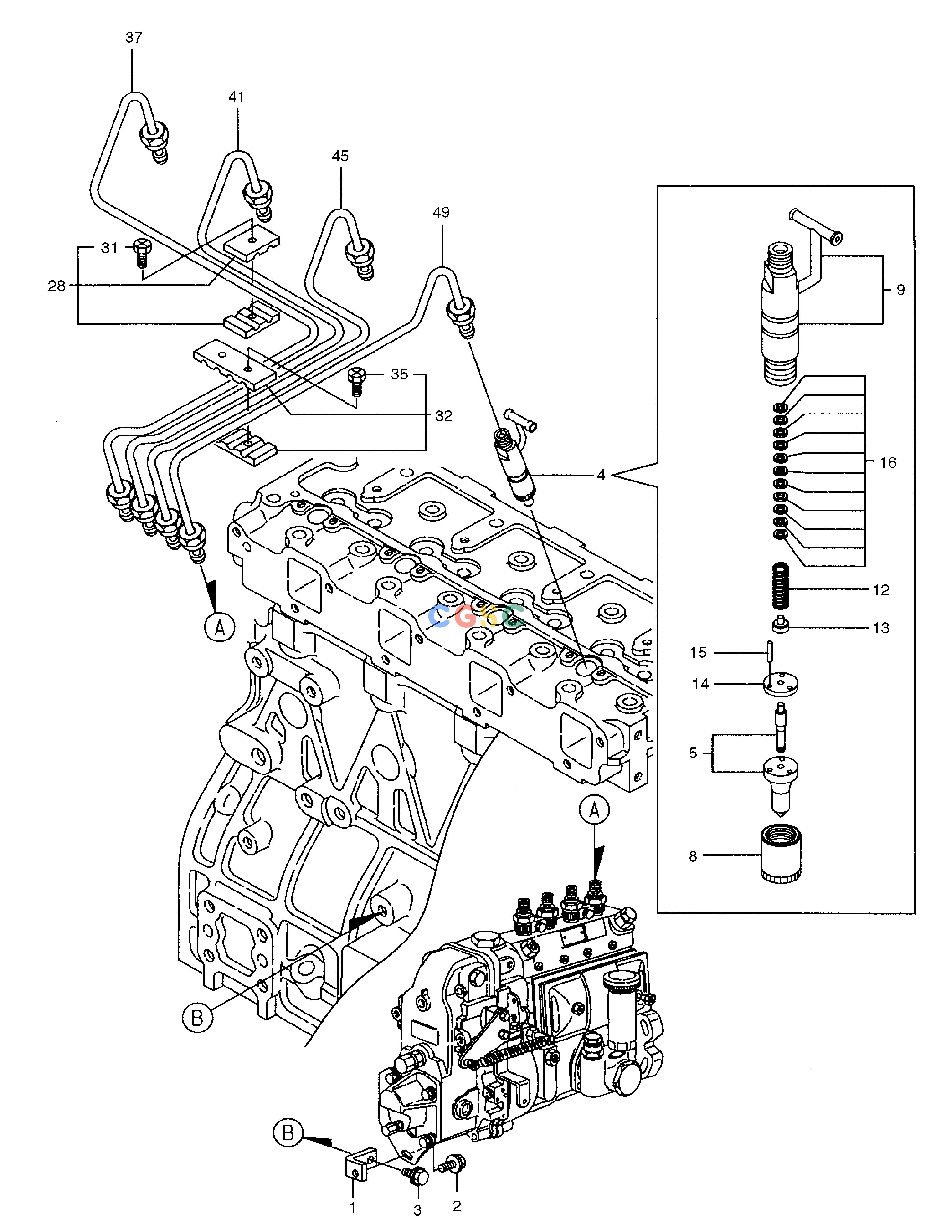 斗山零件查询FUEL INJECTION PIPE SOLAR 75-V Doosan parts catalog online