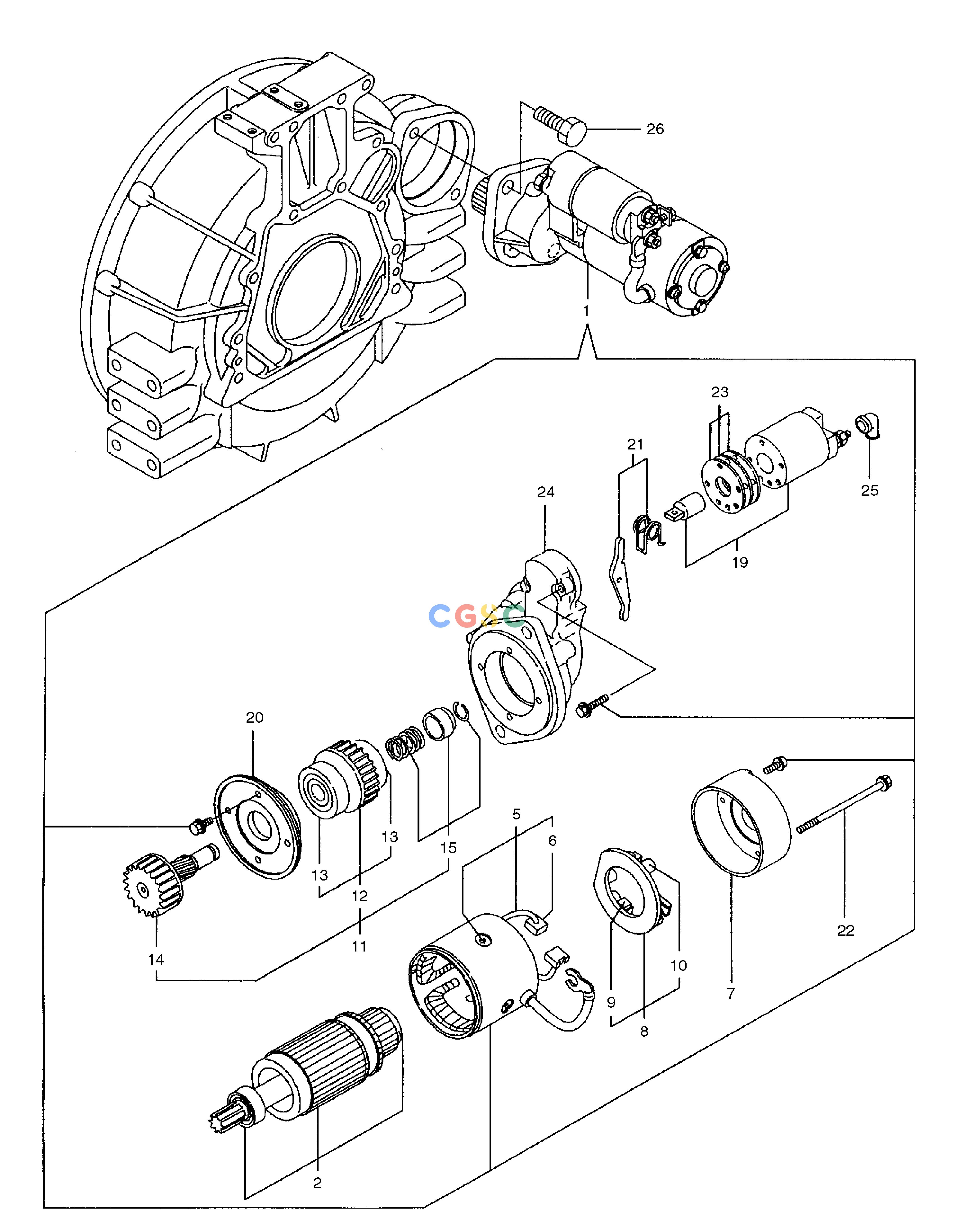 斗山零件查询STARTING MOTOR SOLAR 75-V Doosan parts catalog online