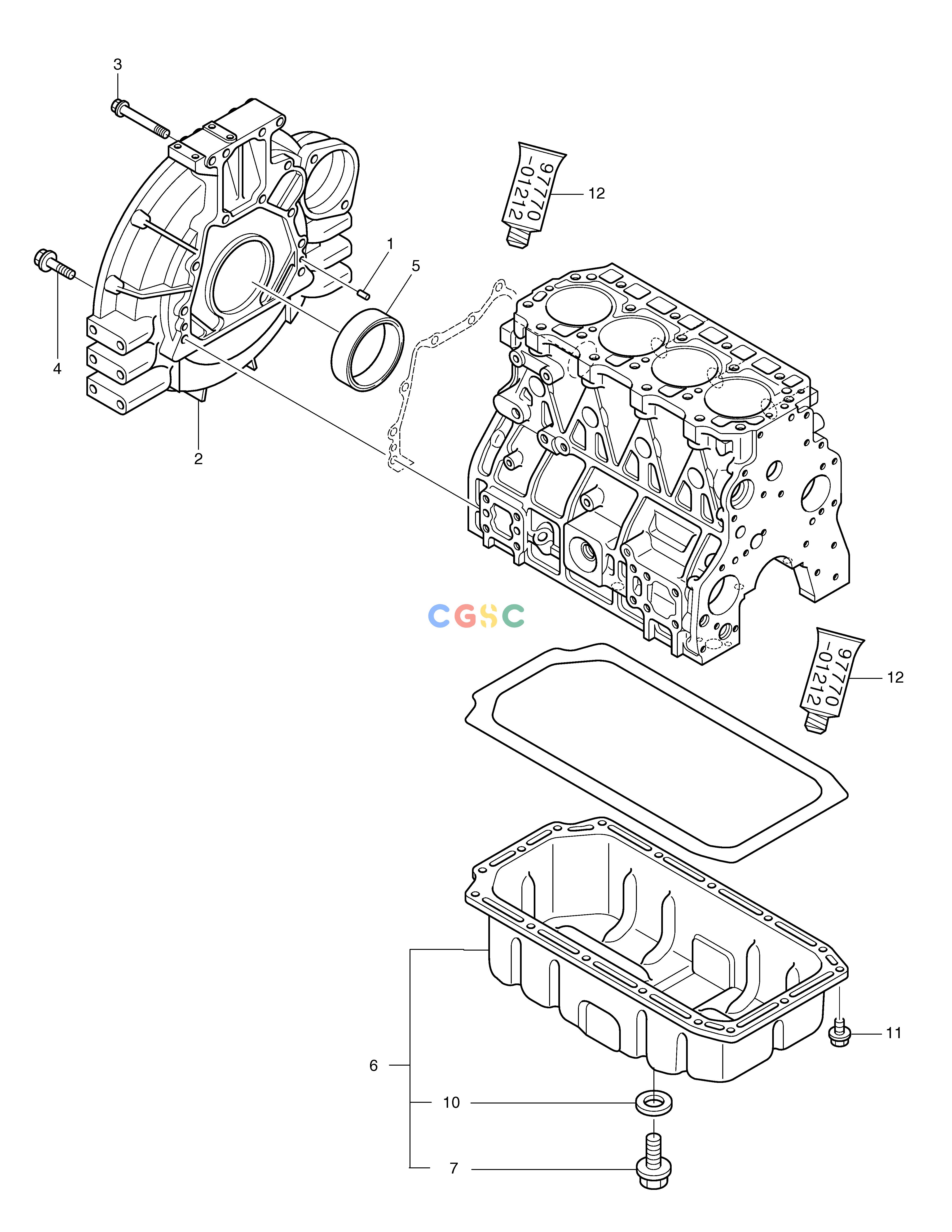 斗山零件查询FLYWHEEL HOUSING & OIL PAN SOLAR 75-V Doosan parts catalog online