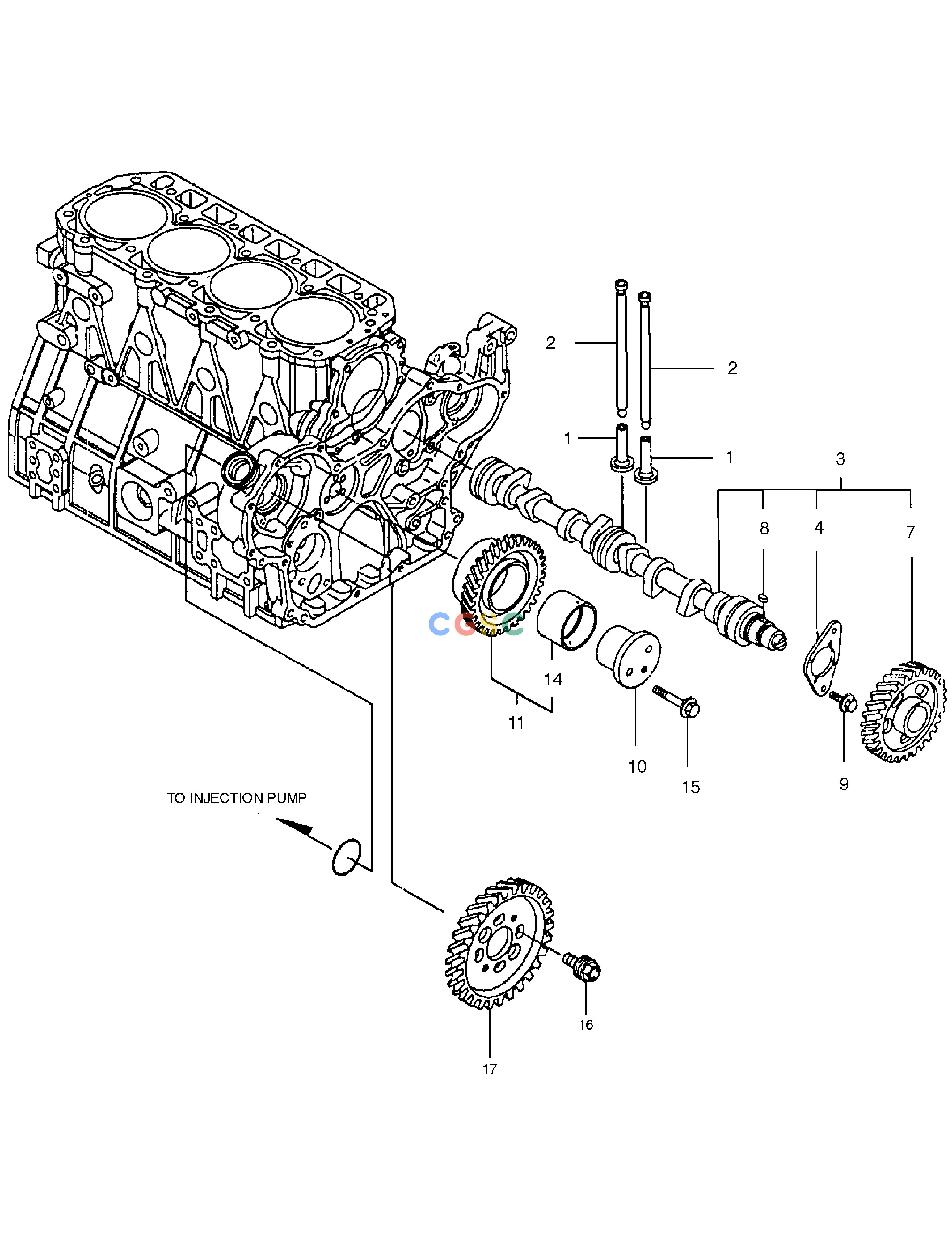 斗山零件查询CAM SHAFT & DRIVING GEAR SOLAR 75-V Doosan parts catalog online