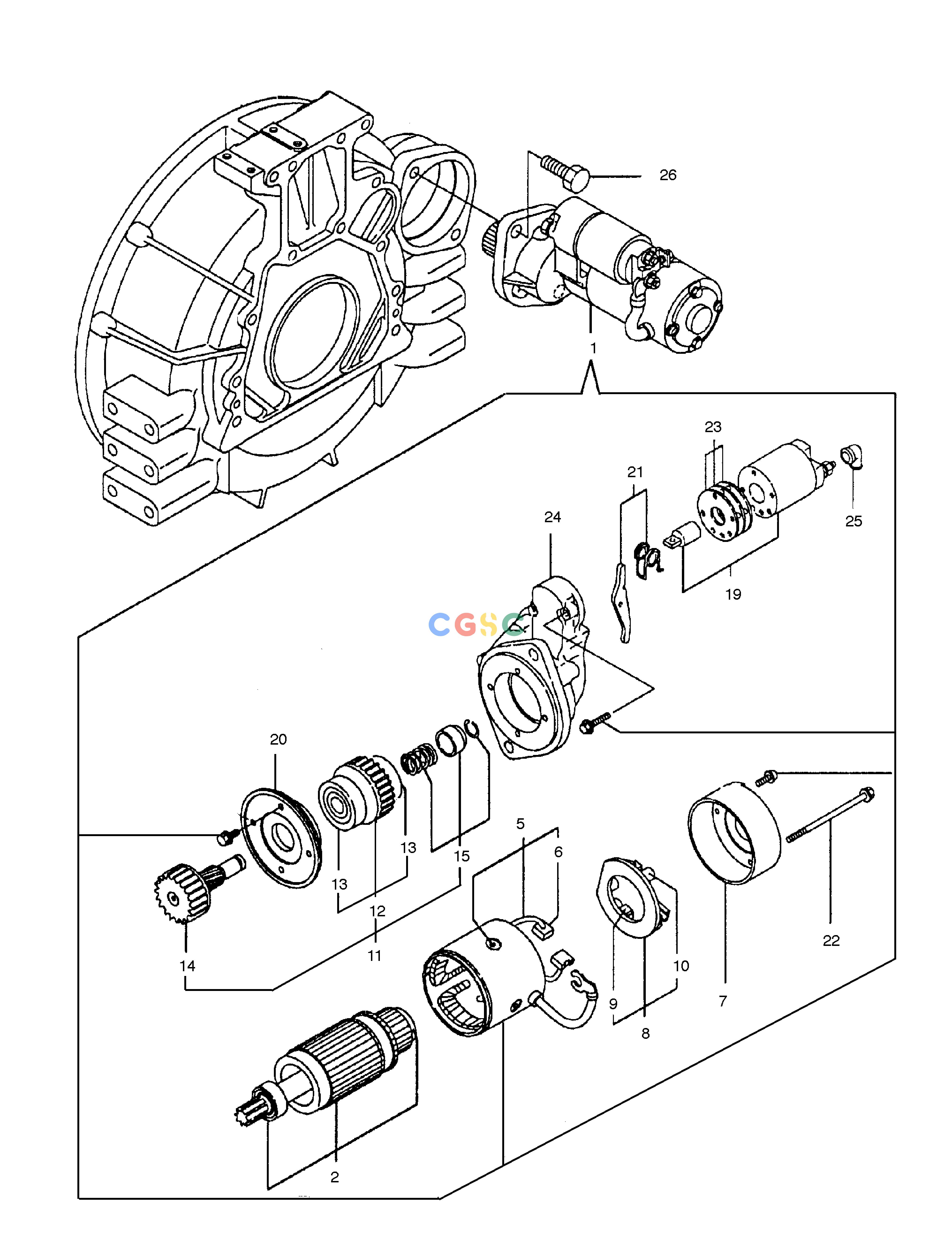 斗山零件查询STARTER SOLAR 75-V Doosan parts catalog online