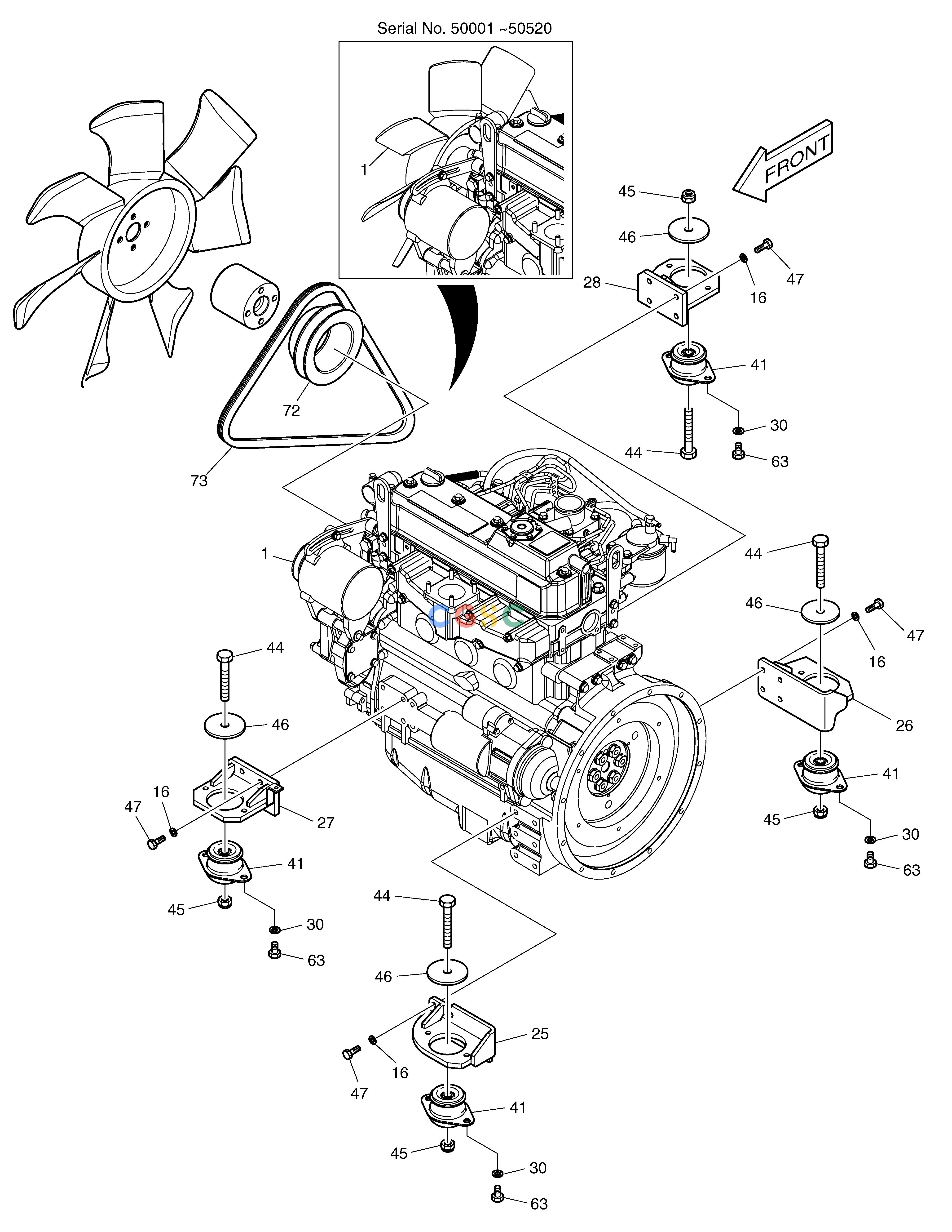 斗山零件查询ENGINE MOUNTING-CUSHION SOLAR 75-V Doosan parts catalog online
