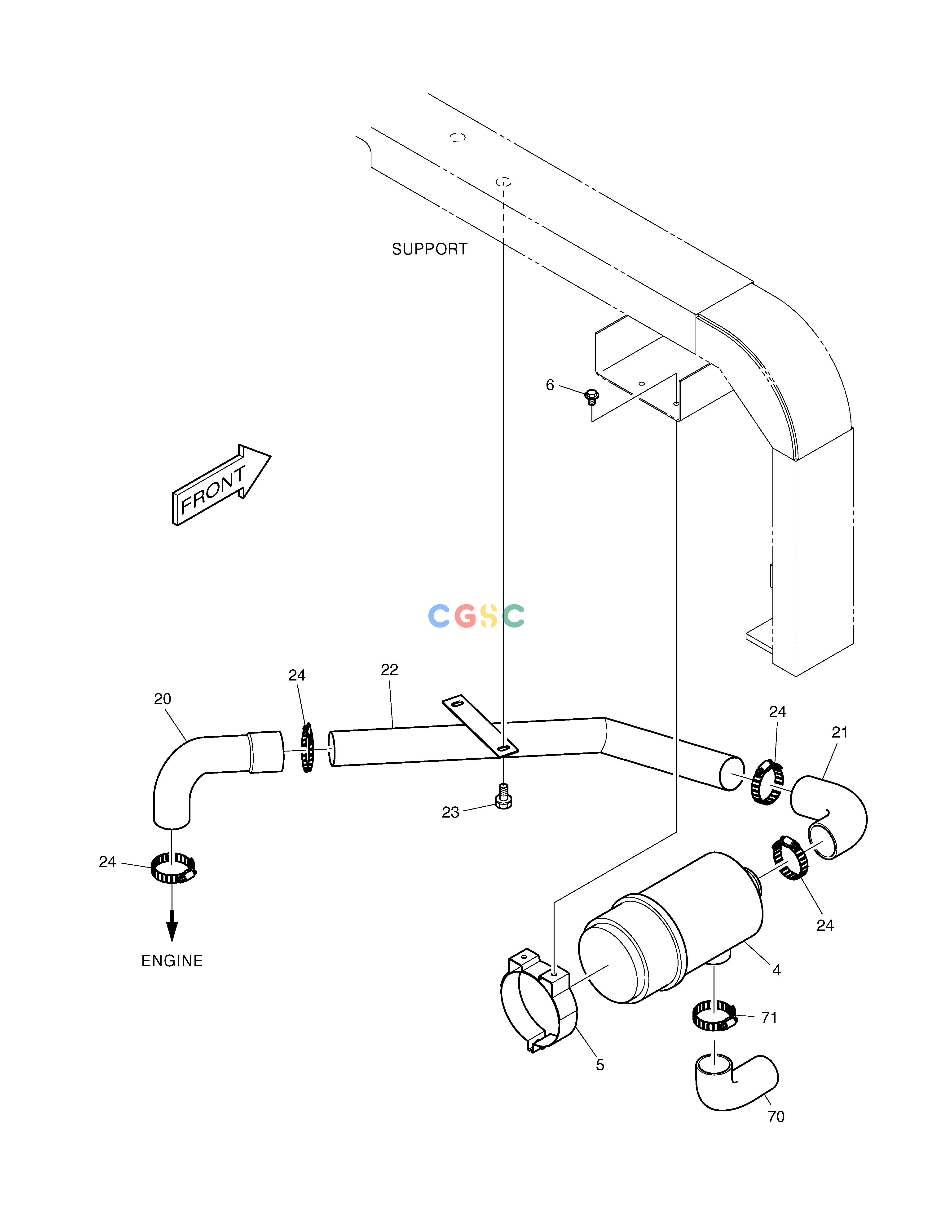 斗山零件查询ENGINE MOUNTING-AIR CLEANER SOLAR 75-V Doosan parts catalog online