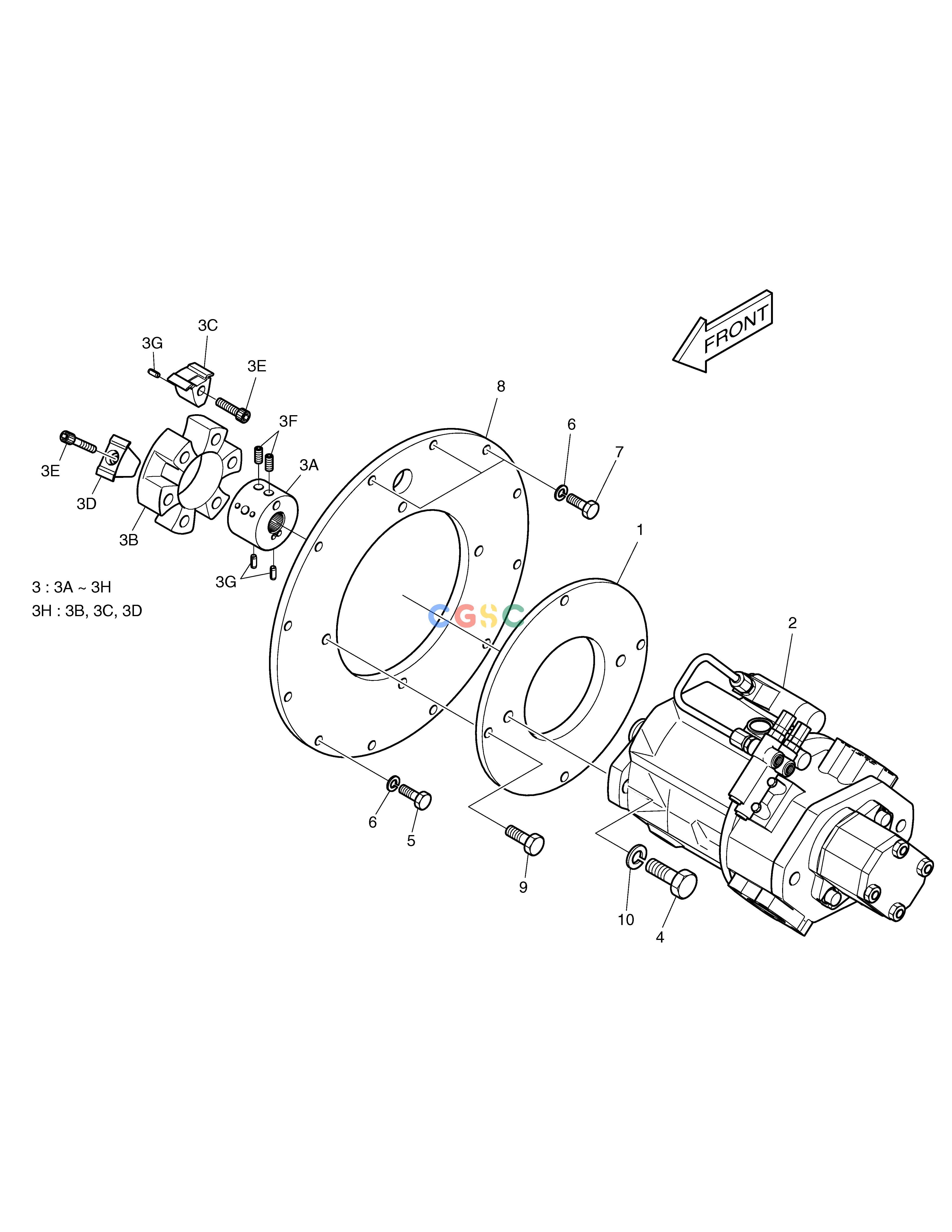 斗山零件查询PUMP INSTALLATION SOLAR 75-V Doosan parts catalog online