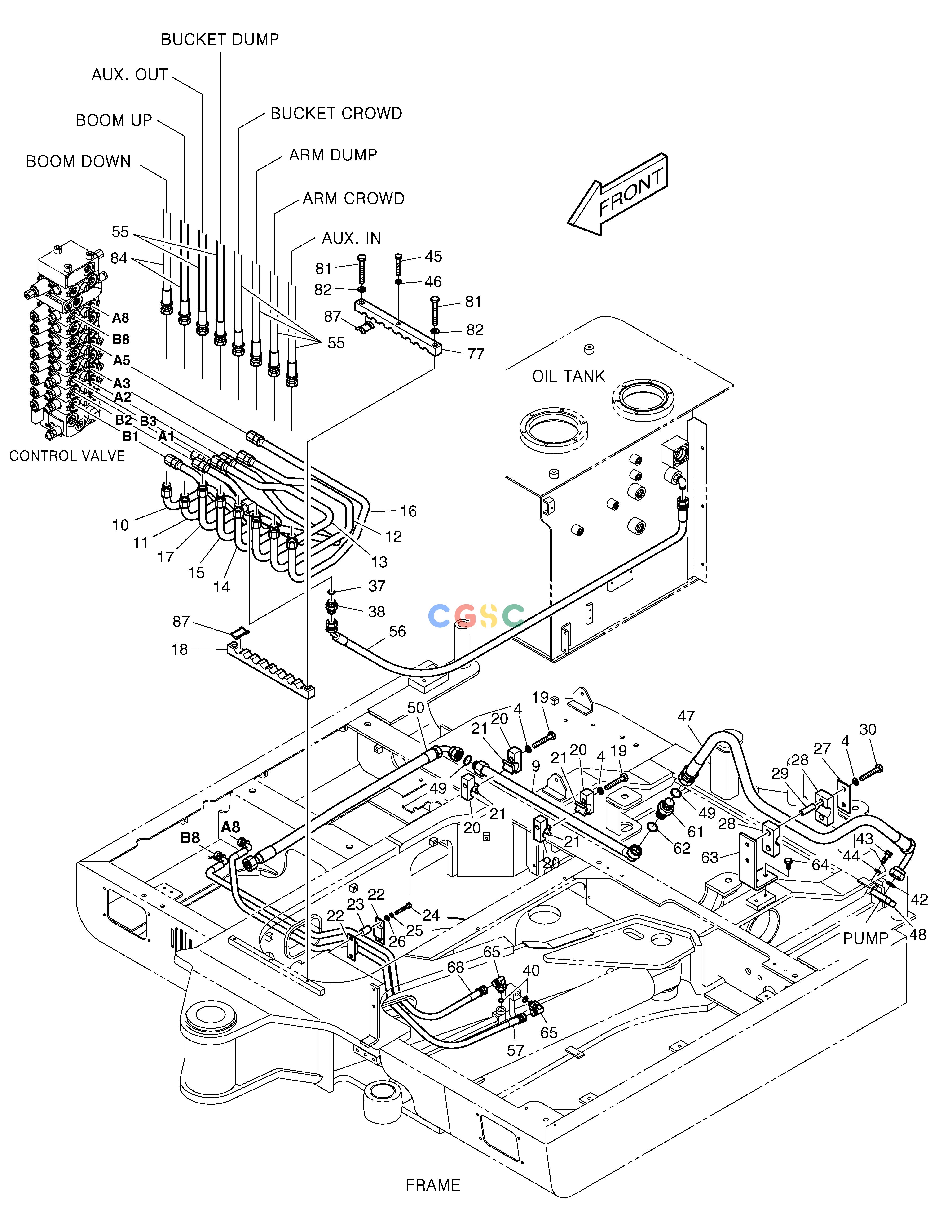 斗山零件查询MAIN PIPING(1) SOLAR 75-V Doosan parts catalog online