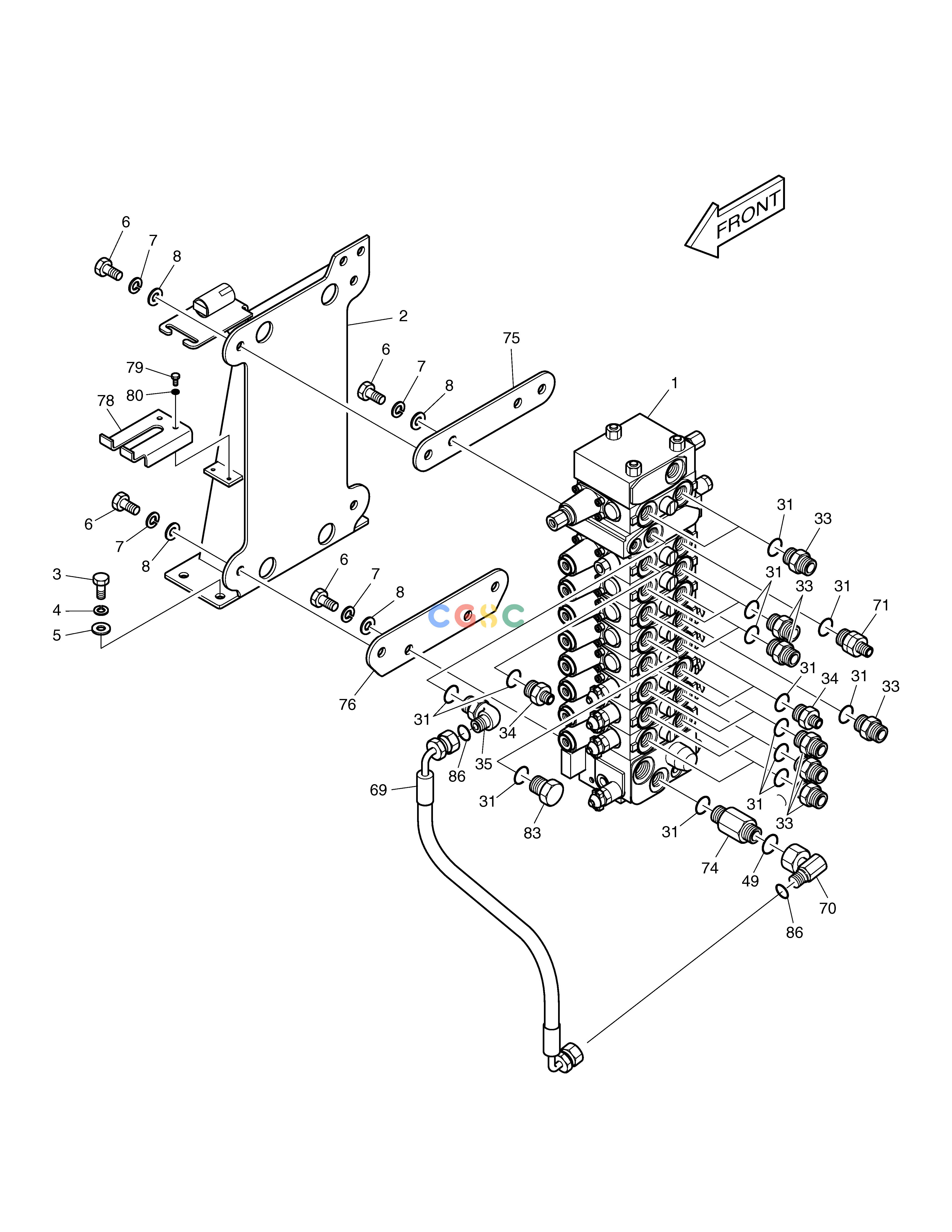 斗山零件查询MAIN PIPING(3) SOLAR 75-V Doosan parts catalog online