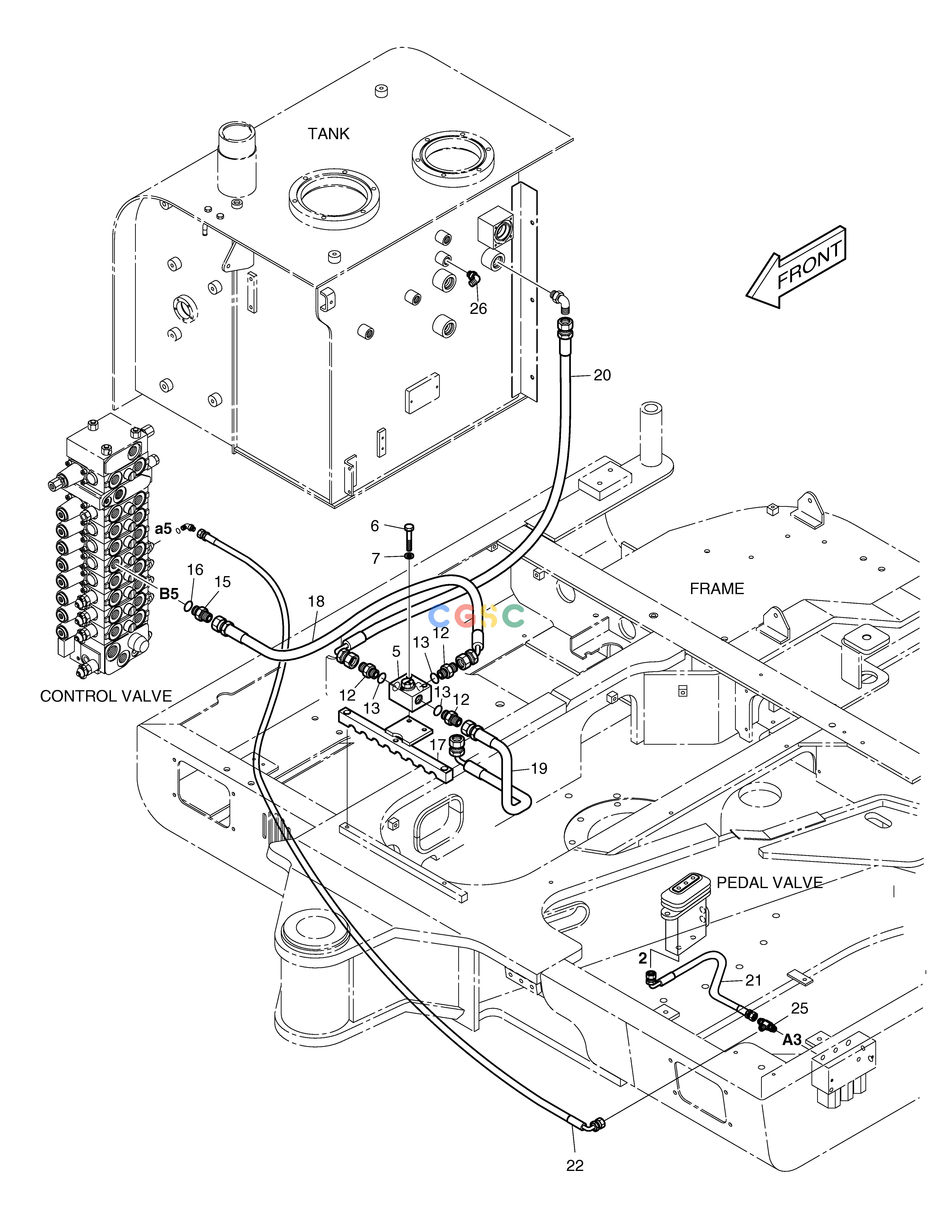 斗山零件查询MAIN PIPING-ONE & TWO WAY(4) SOLAR 75-V Doosan parts catalog online