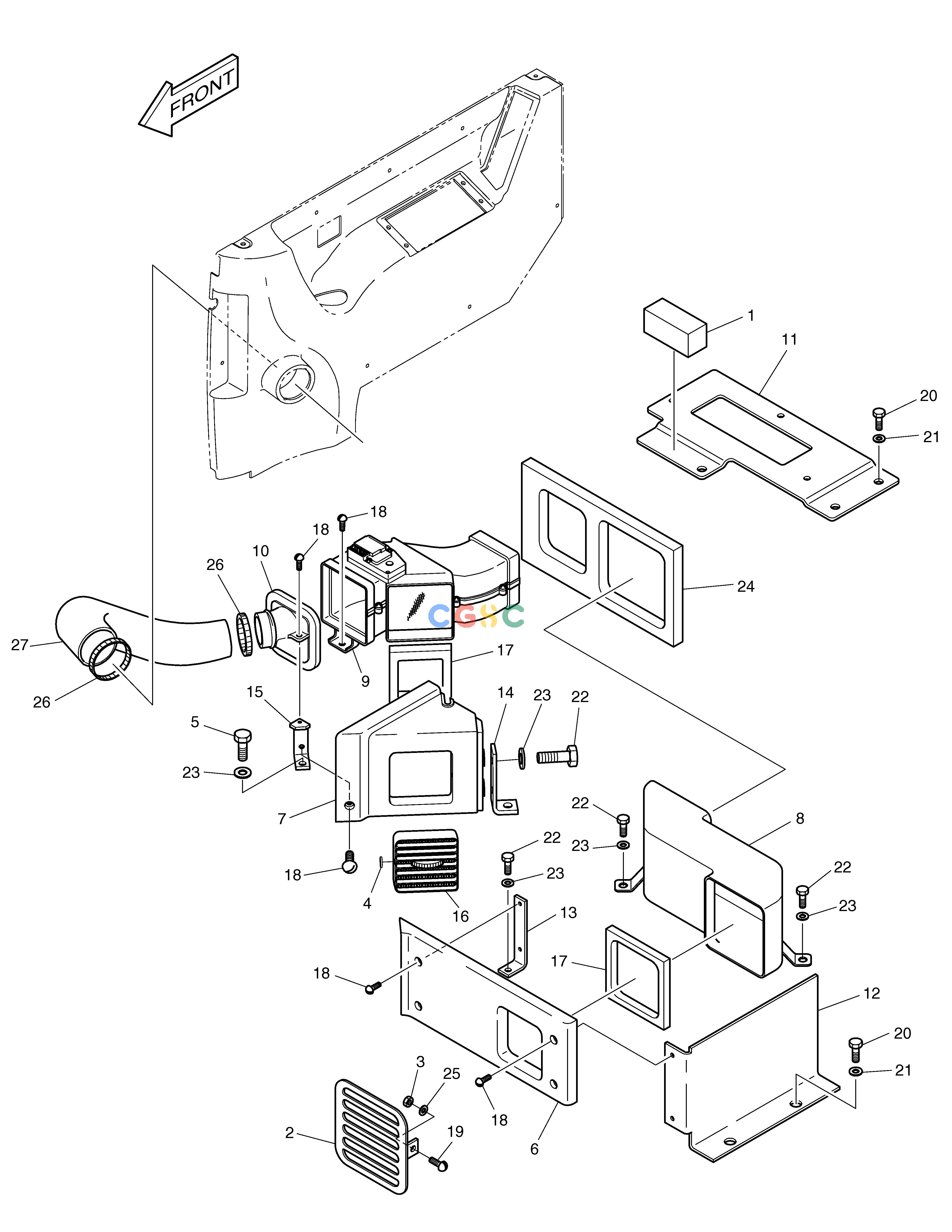 斗山零件查询HEATER & DUCT ASS'Y SOLAR 75-V Doosan parts catalog online