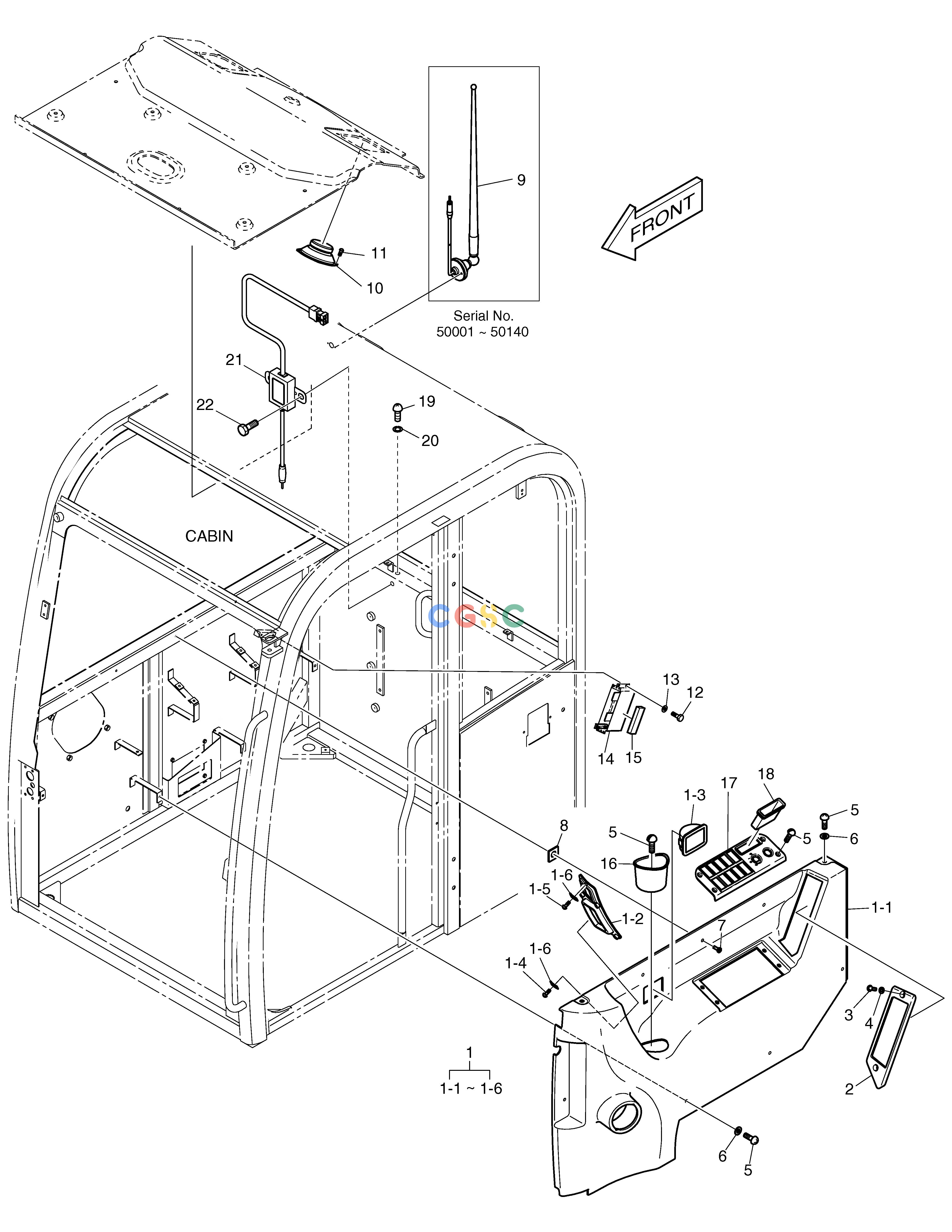 斗山零件查询INTERIOR PANEL-WITH CASSETTE SOLAR 75-V Doosan parts catalog online