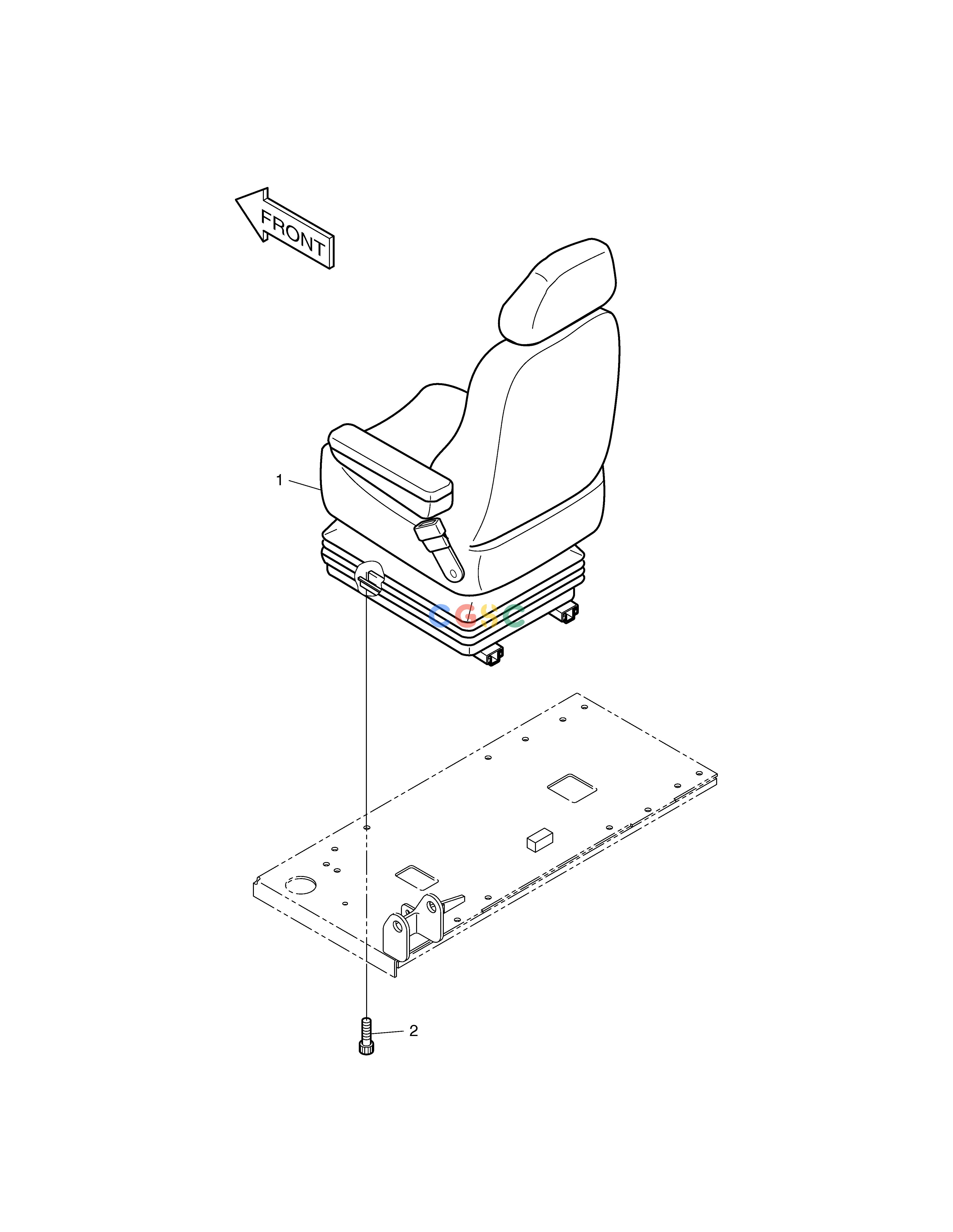 斗山零件查询SEAT MOUNTING-EUROPE & U.S.A SOLAR 75-V Doosan parts catalog online