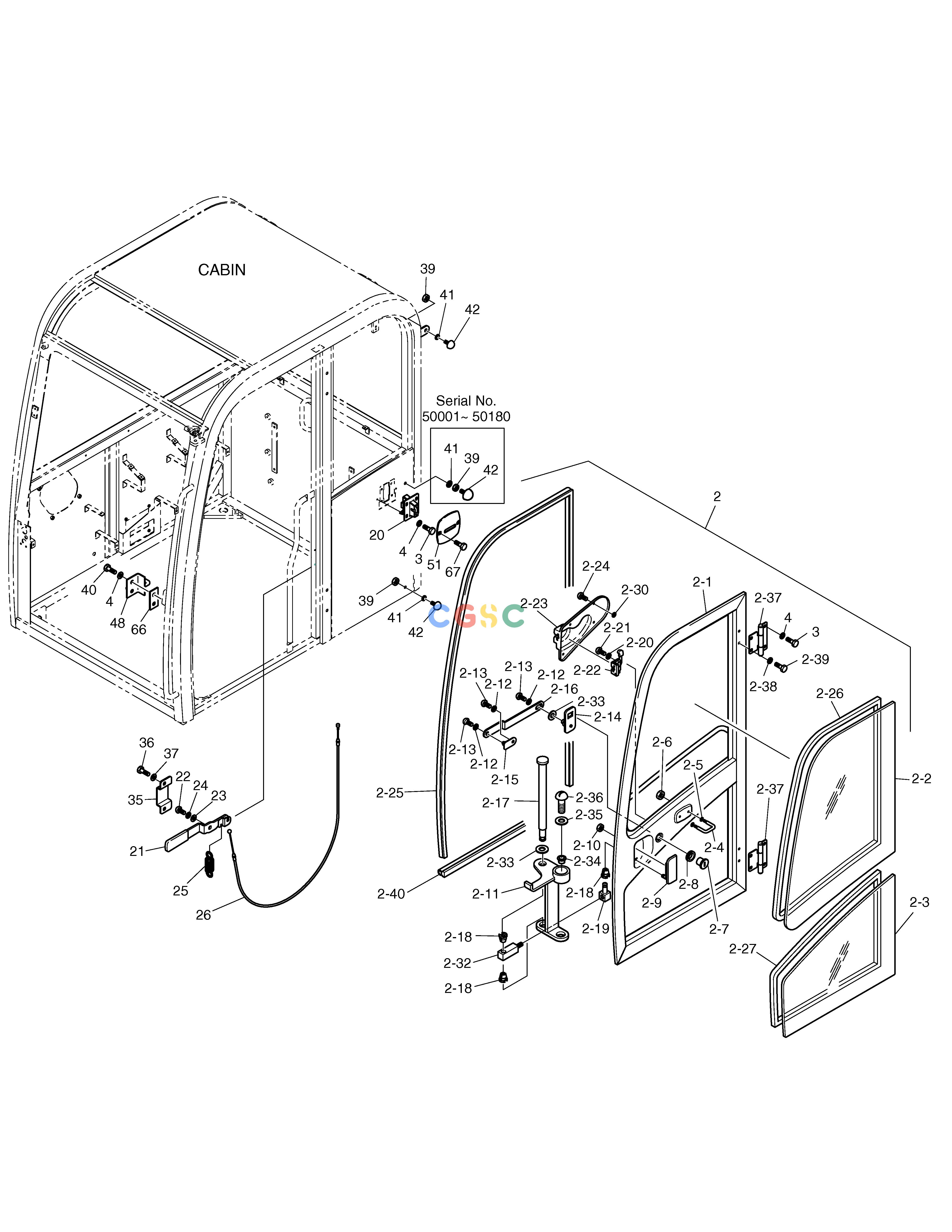 斗山零件查询CABIN(2) SOLAR 75-V Doosan parts catalog online
