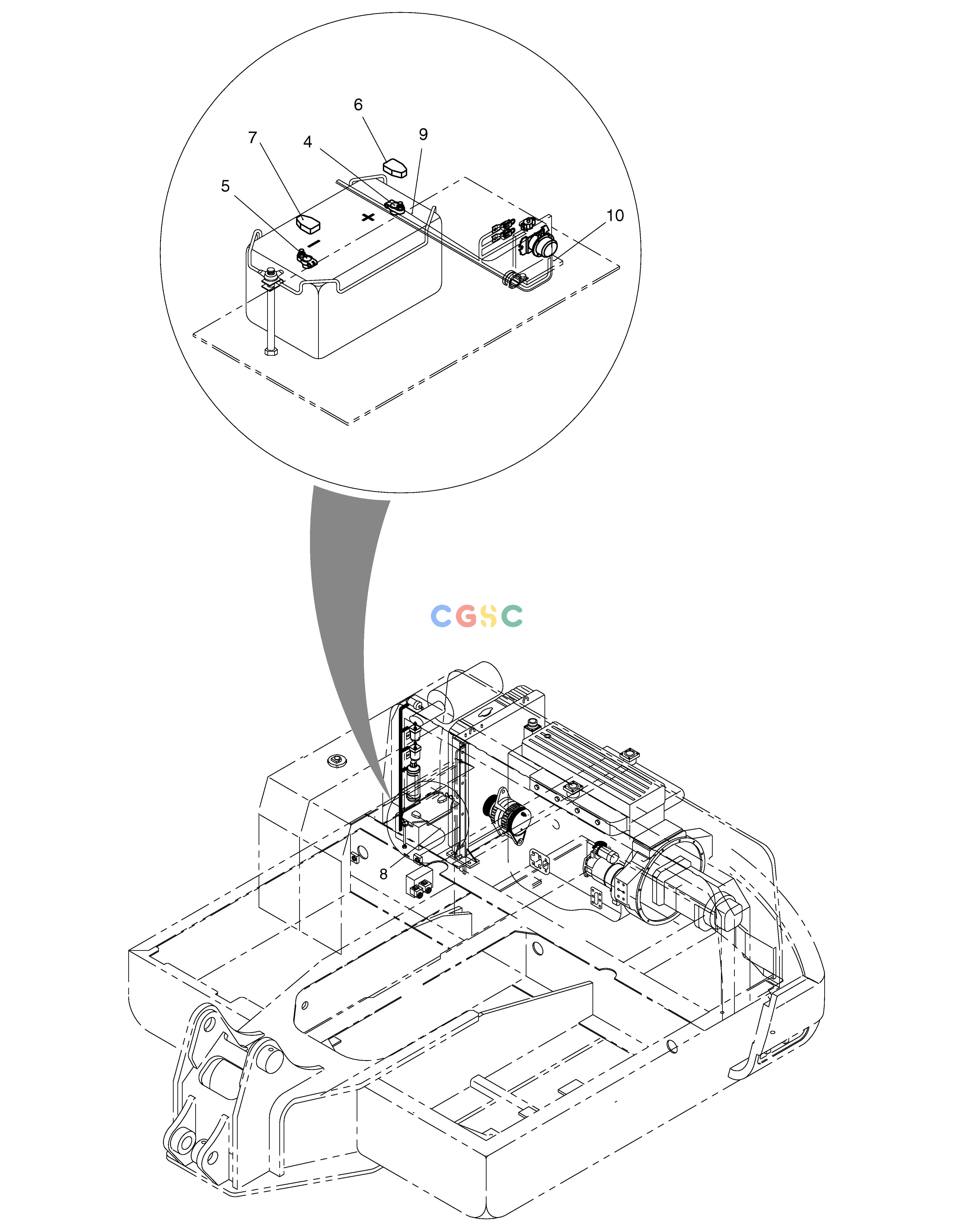 斗山零件查询ELECTRIC WIRING(1)-BATTERY SOLAR 75-V Doosan parts catalog online