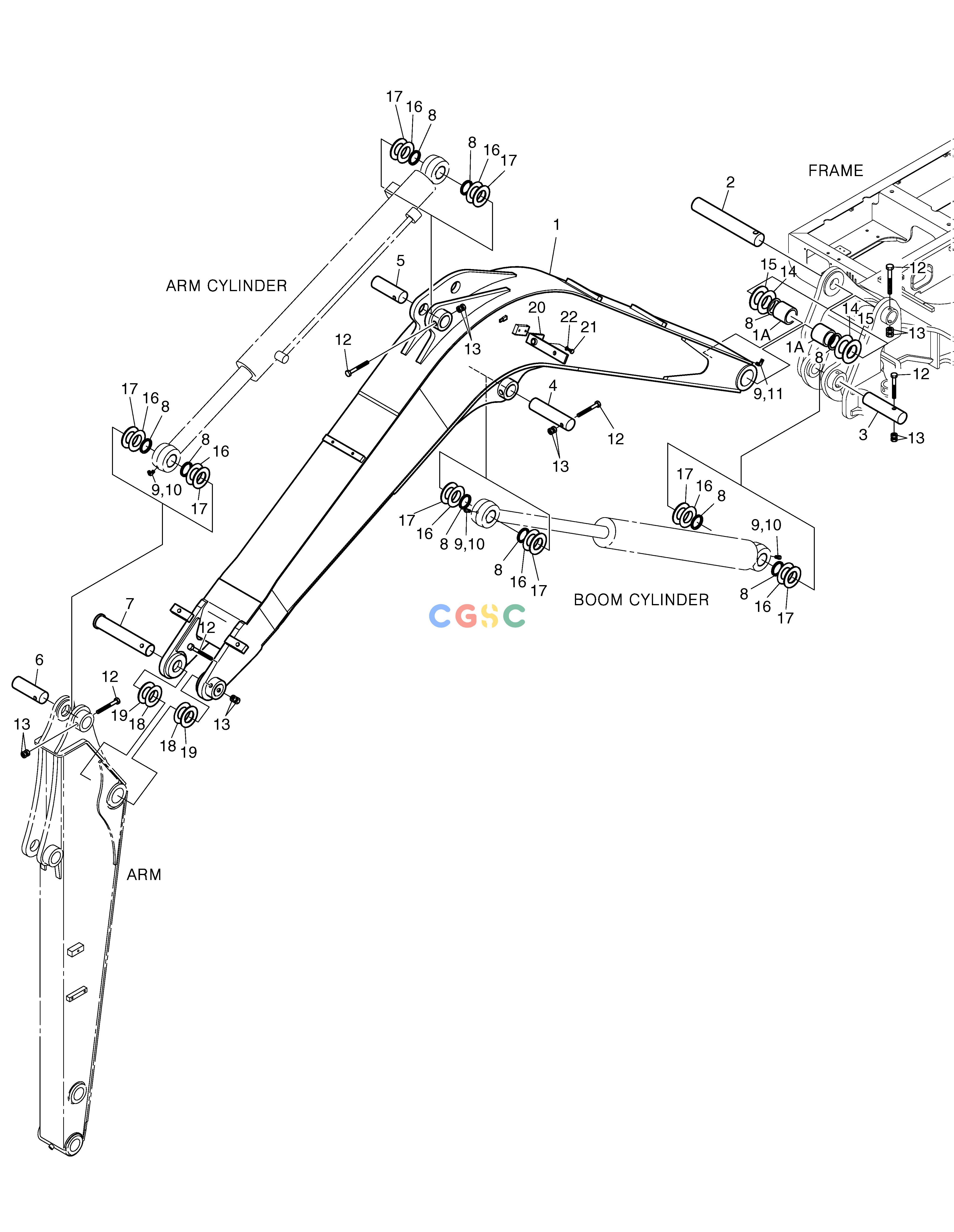 斗山零件查询BOOM-3.1m SOLAR 75-V Doosan parts catalog online