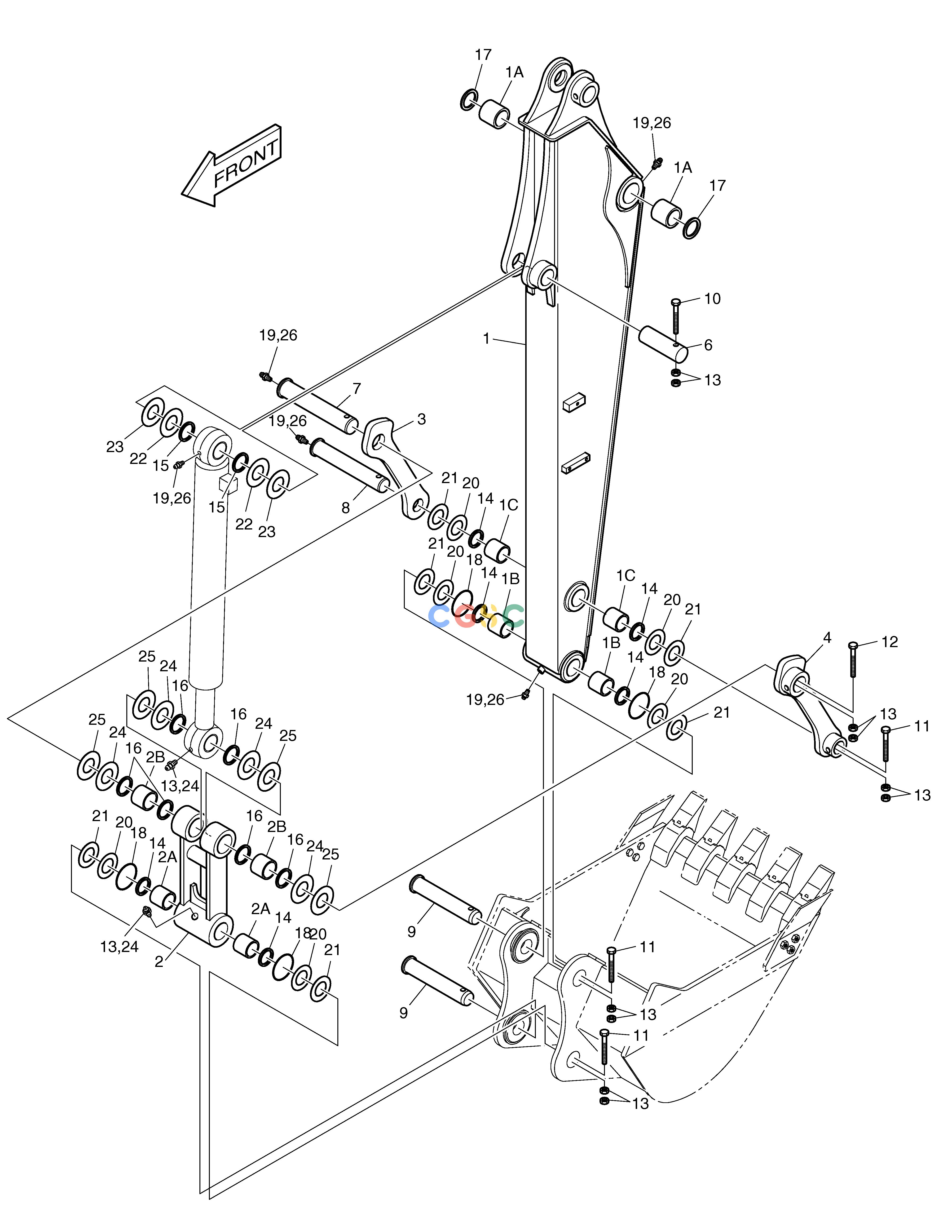 斗山零件查询ARM-2.2m SOLAR 75-V Doosan parts catalog online