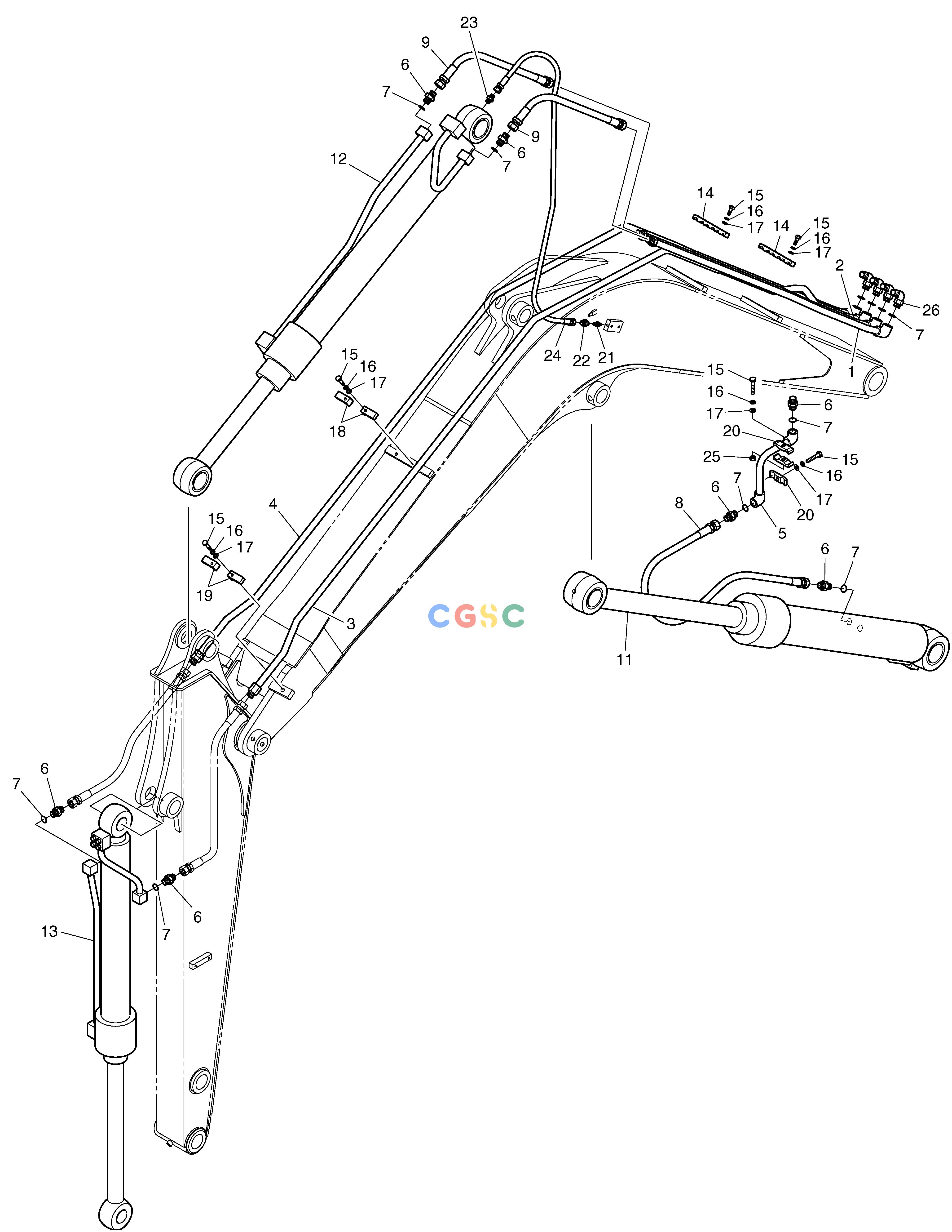 斗山零件查询FRONT PIPING SOLAR 75-V Doosan parts catalog online