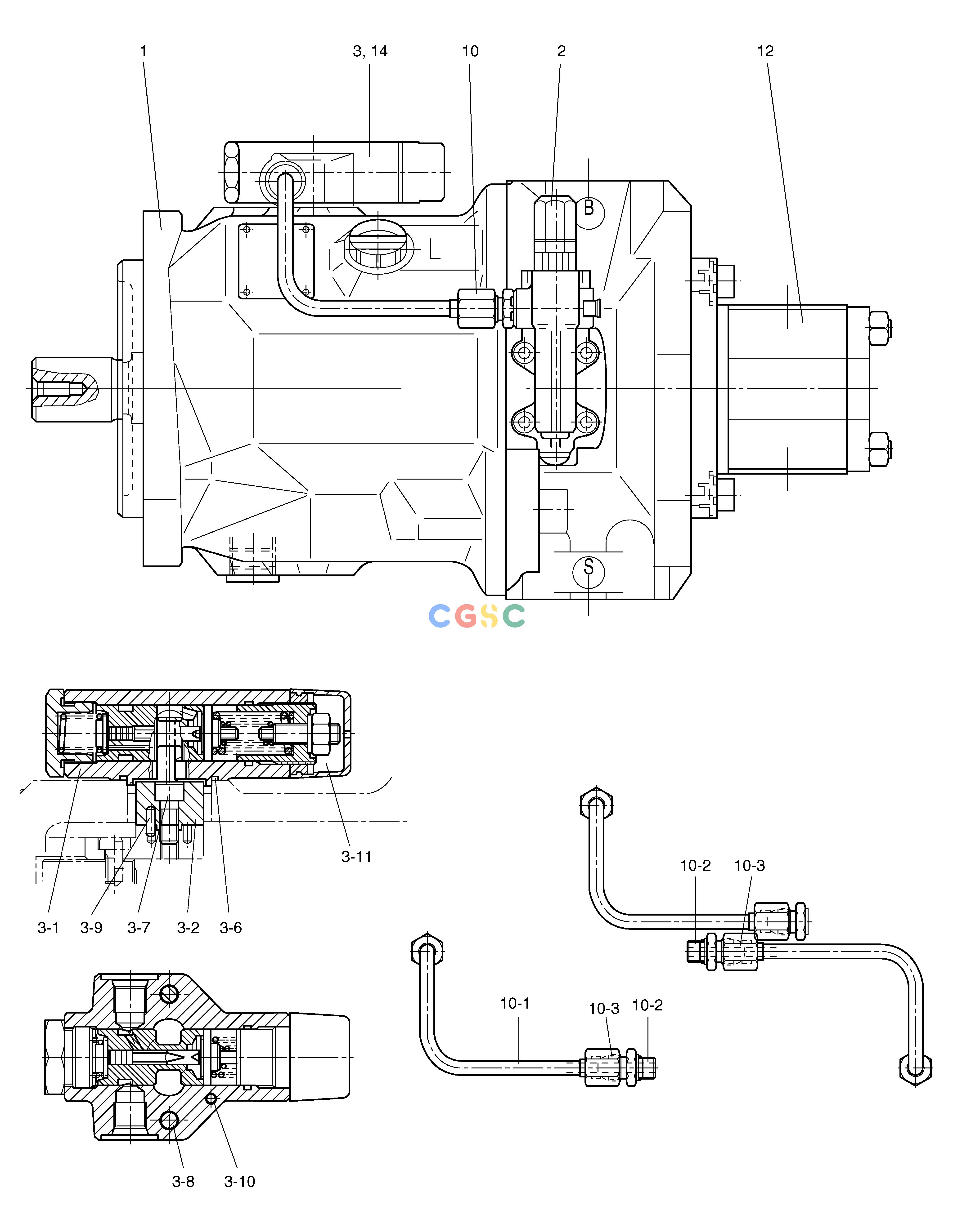 斗山零件查询MAIN PUMP-PUMP SOLAR 75-V Doosan parts catalog online