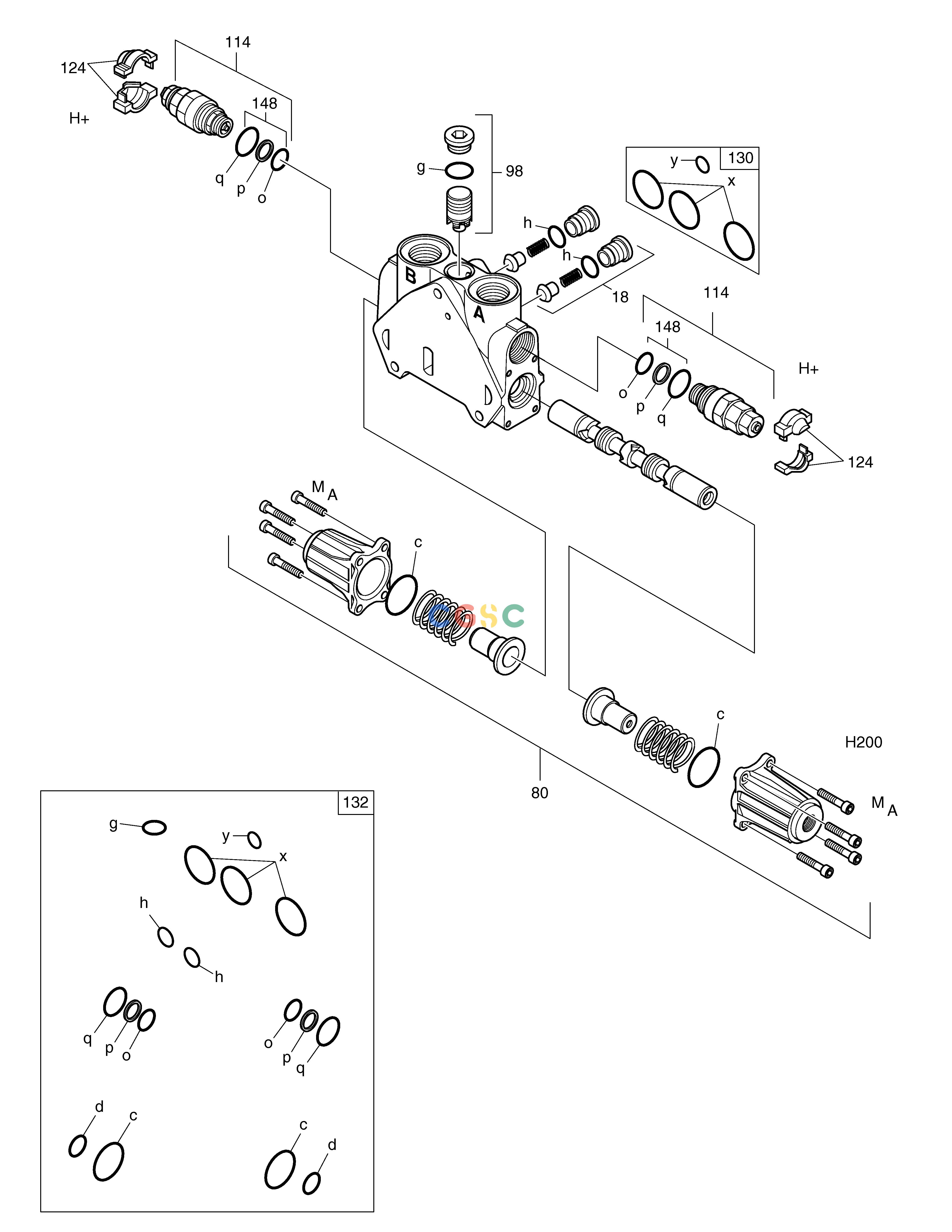 斗山零件查询BOOM BLOCK-CONTROL VALVE SOLAR 75-V Doosan parts catalog online