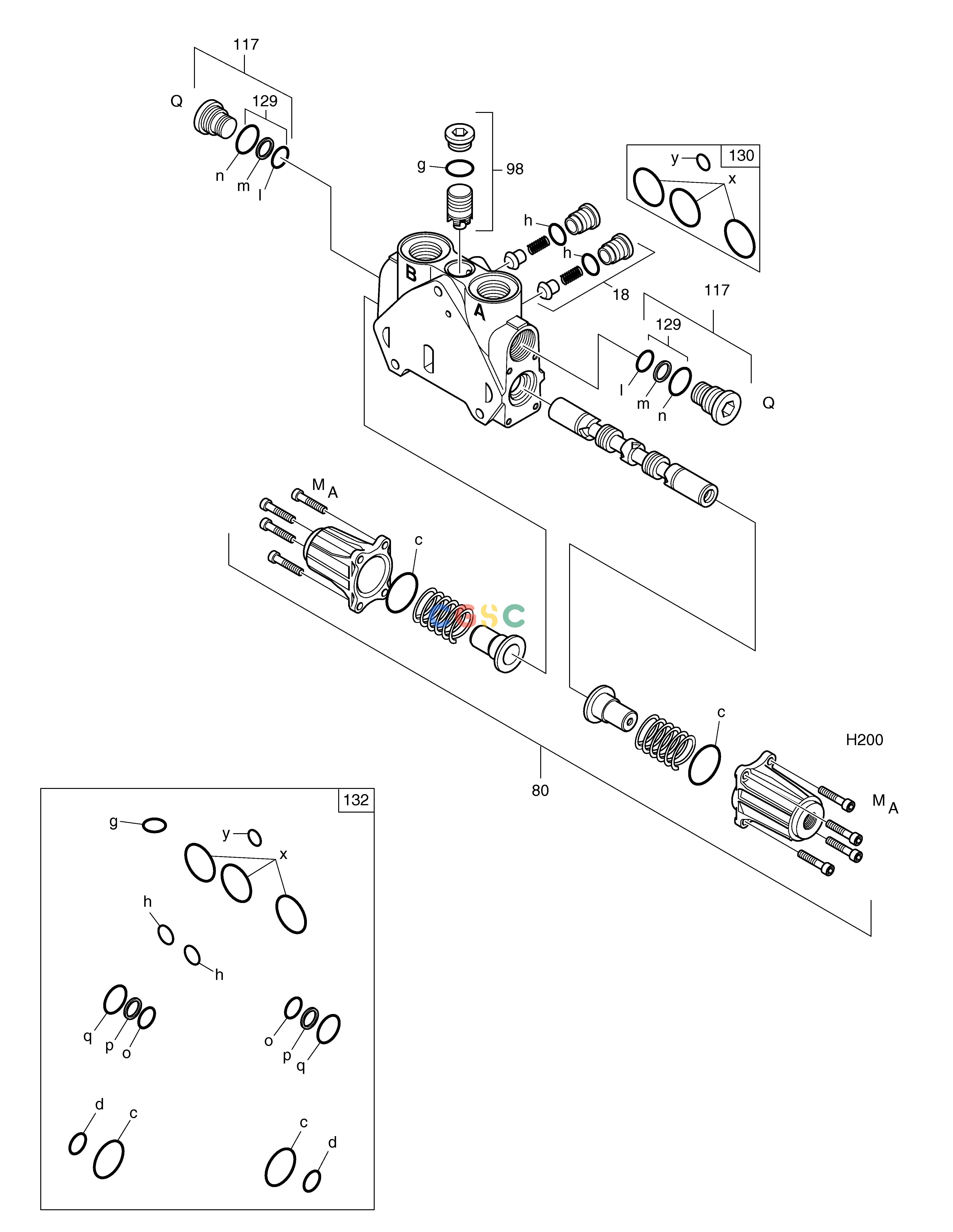 斗山零件查询DOZER BLOCK-CONTROL VALVE SOLAR 75-V Doosan parts catalog online
