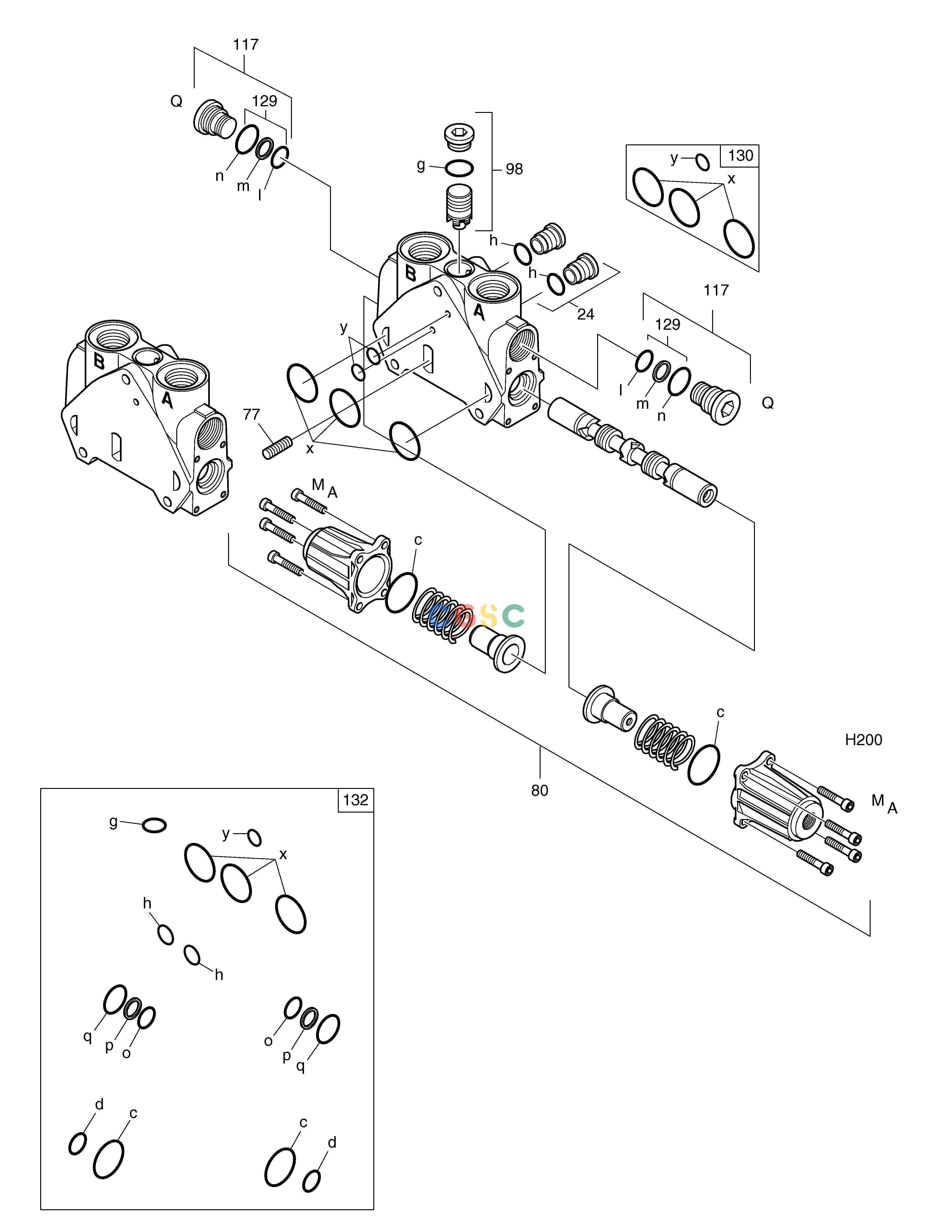 斗山零件查询TRAVEL BLOCK(LH)-CONTROL VALVE SOLAR 75-V Doosan parts catalog online