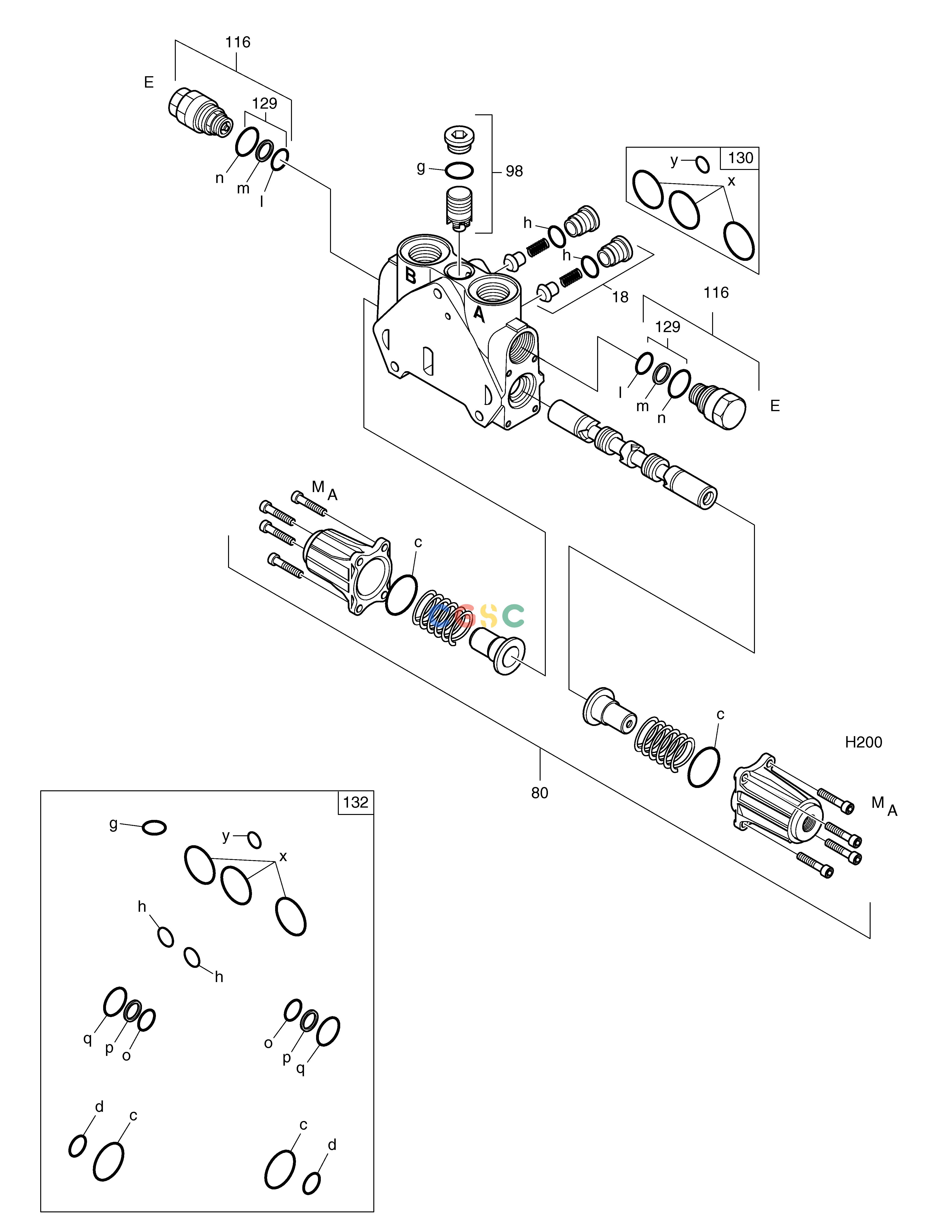 斗山零件查询BOOM SWING BLOCK-CONTROL VALVE SOLAR 75-V Doosan parts catalog online