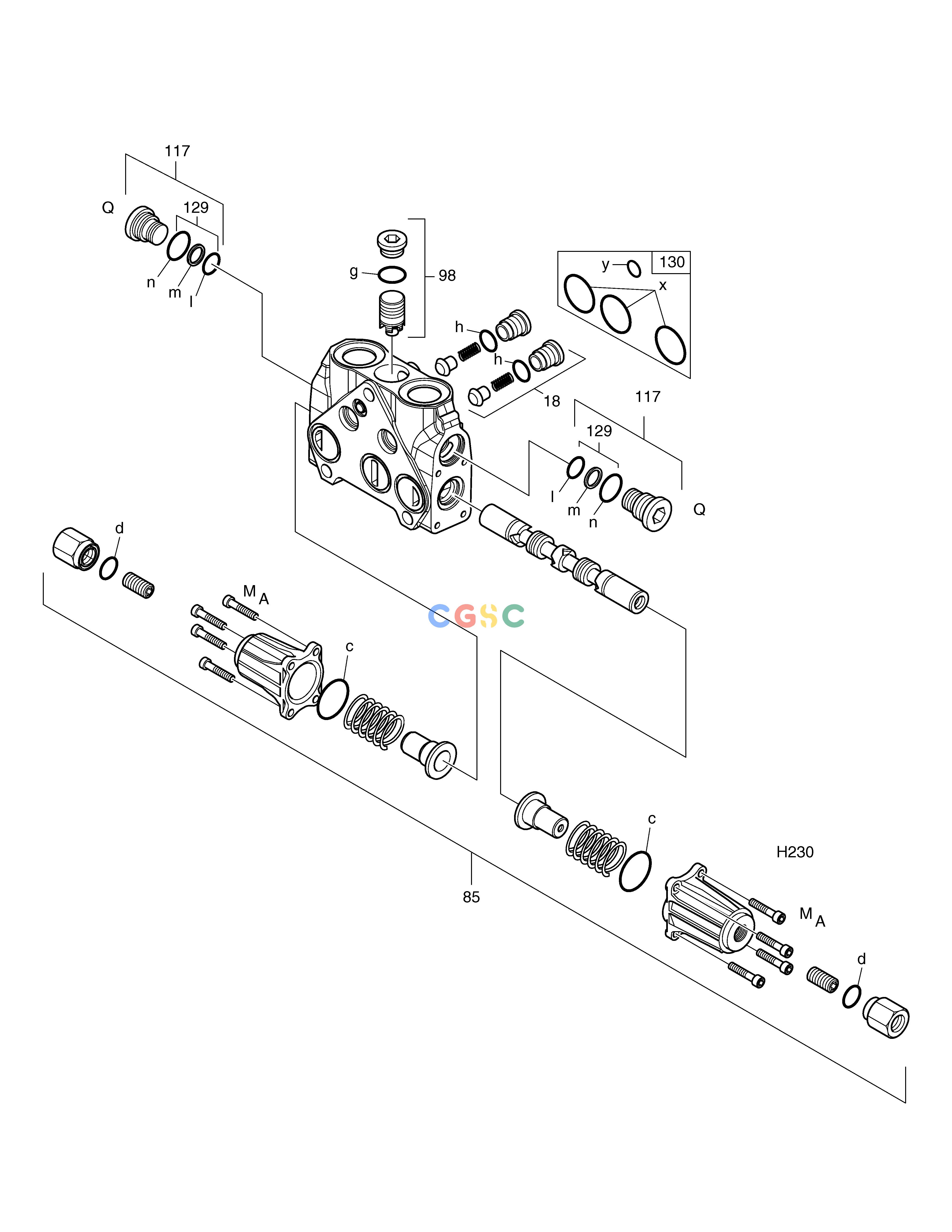 斗山零件查询SWING BLOCK-CONTROL VALVE SOLAR 75-V Doosan parts catalog online