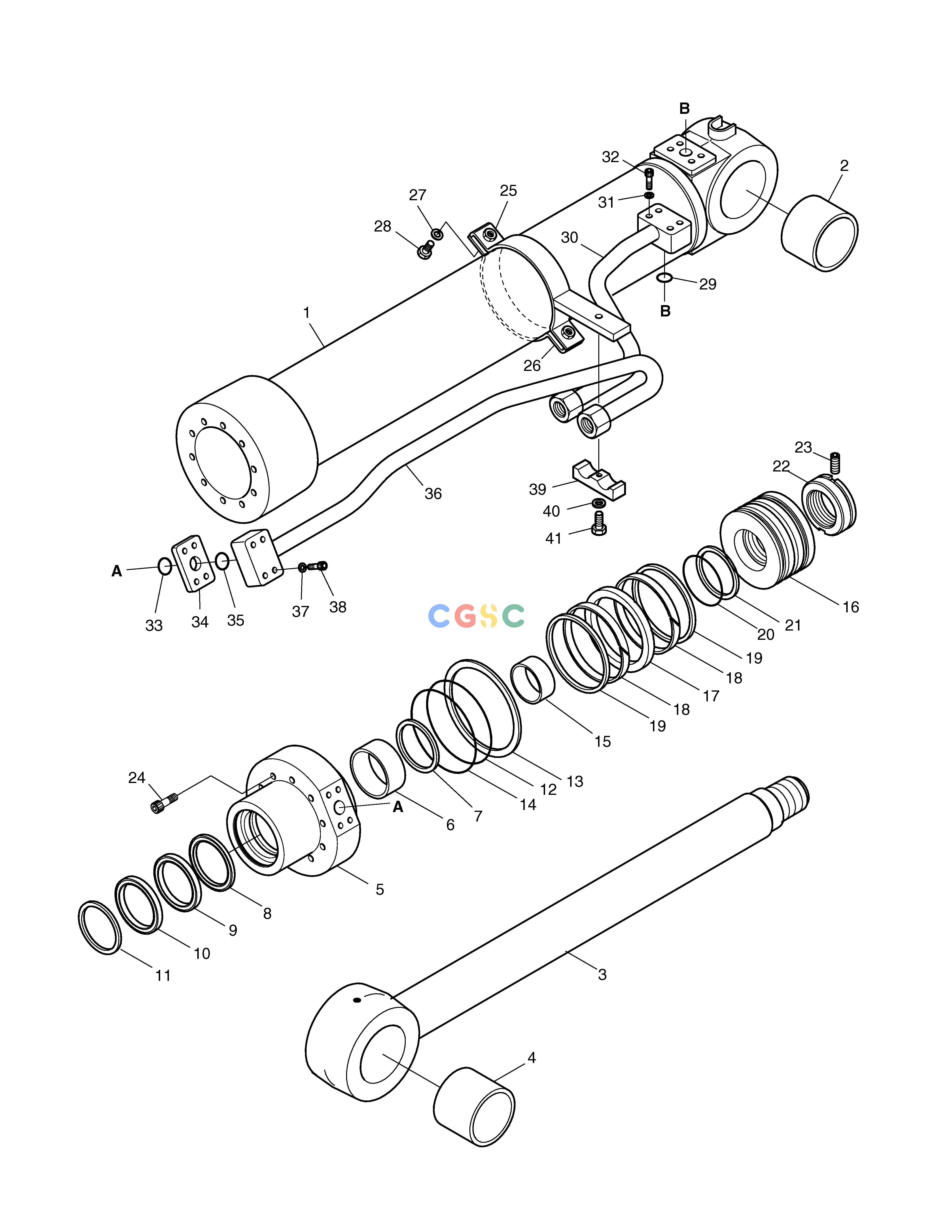 斗山零件查询BOOM CYLINDER SOLAR 75-V Doosan parts catalog online