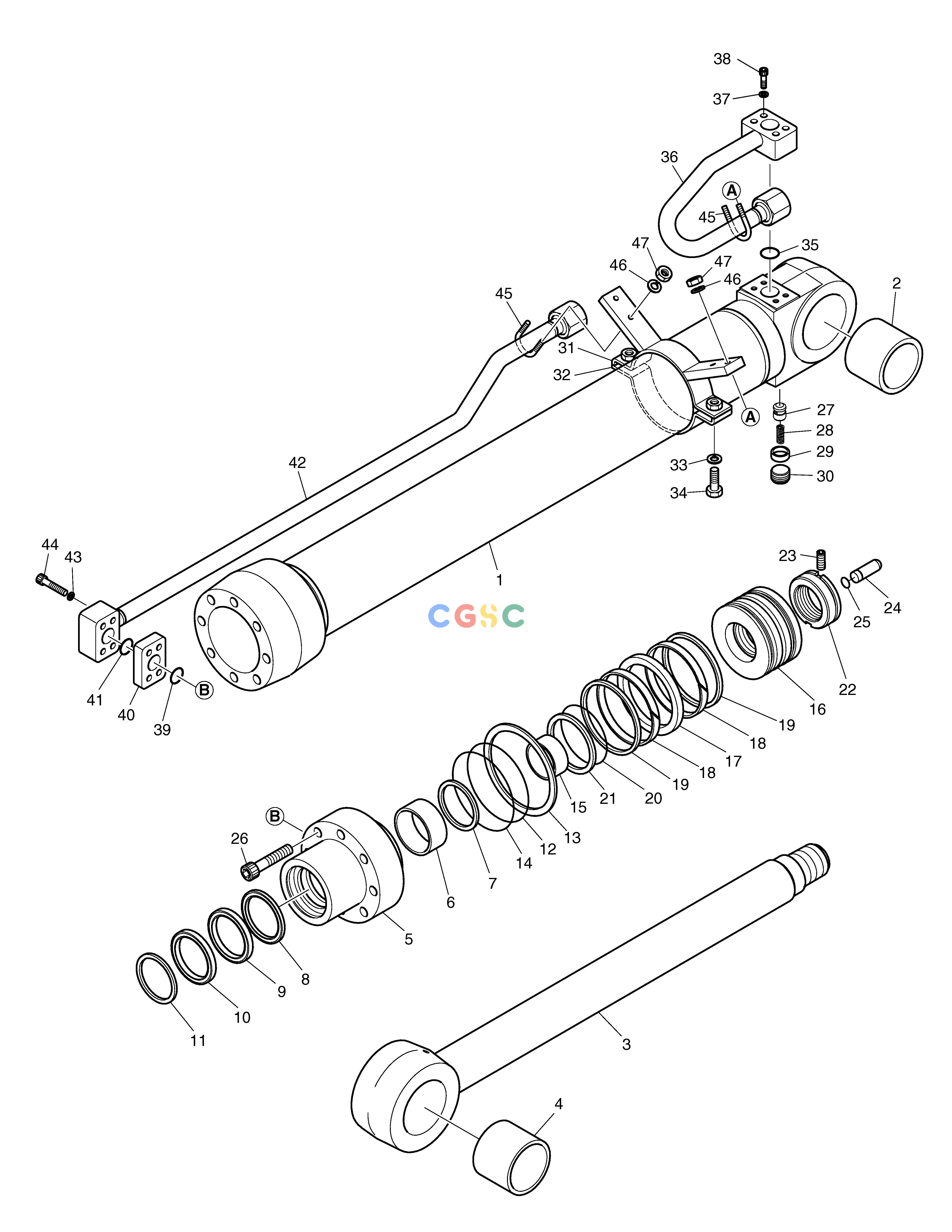斗山零件查询ARM CYLINDER SOLAR 75-V Doosan parts catalog online
