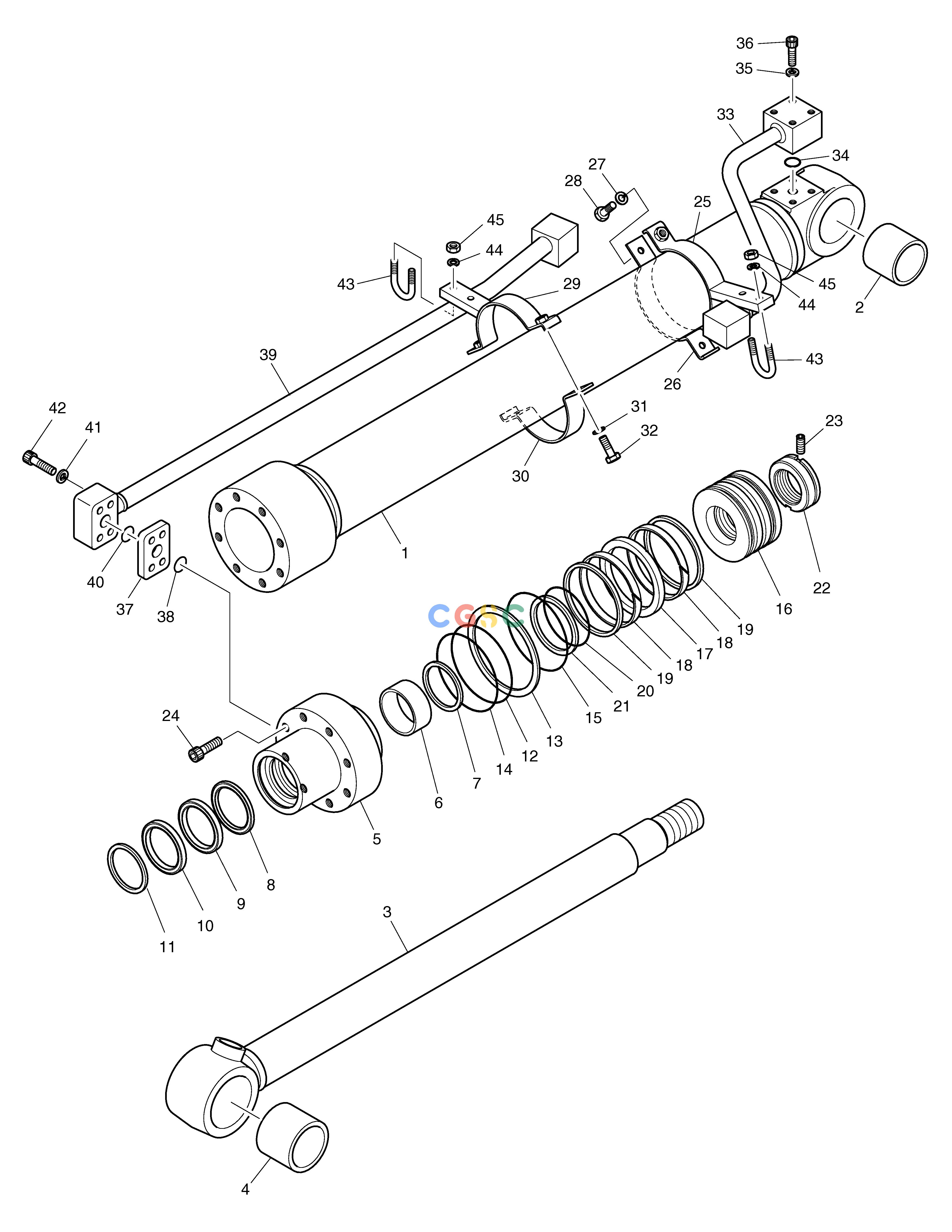 斗山零件查询BUCKET CYLINDER SOLAR 75-V Doosan parts catalog online