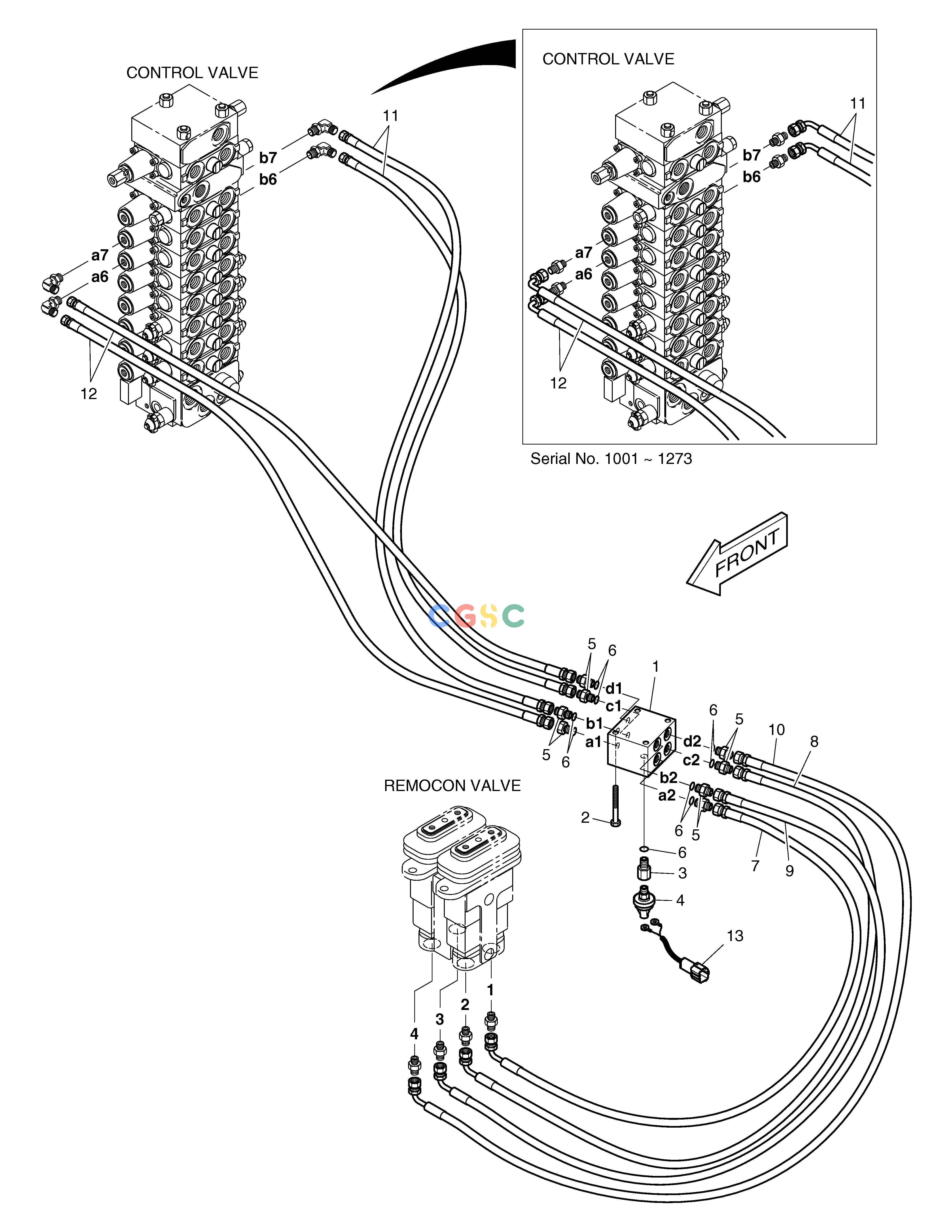 斗山零件查询TRAVEL ALARM PIPING SOLAR 75-V Doosan parts catalog online