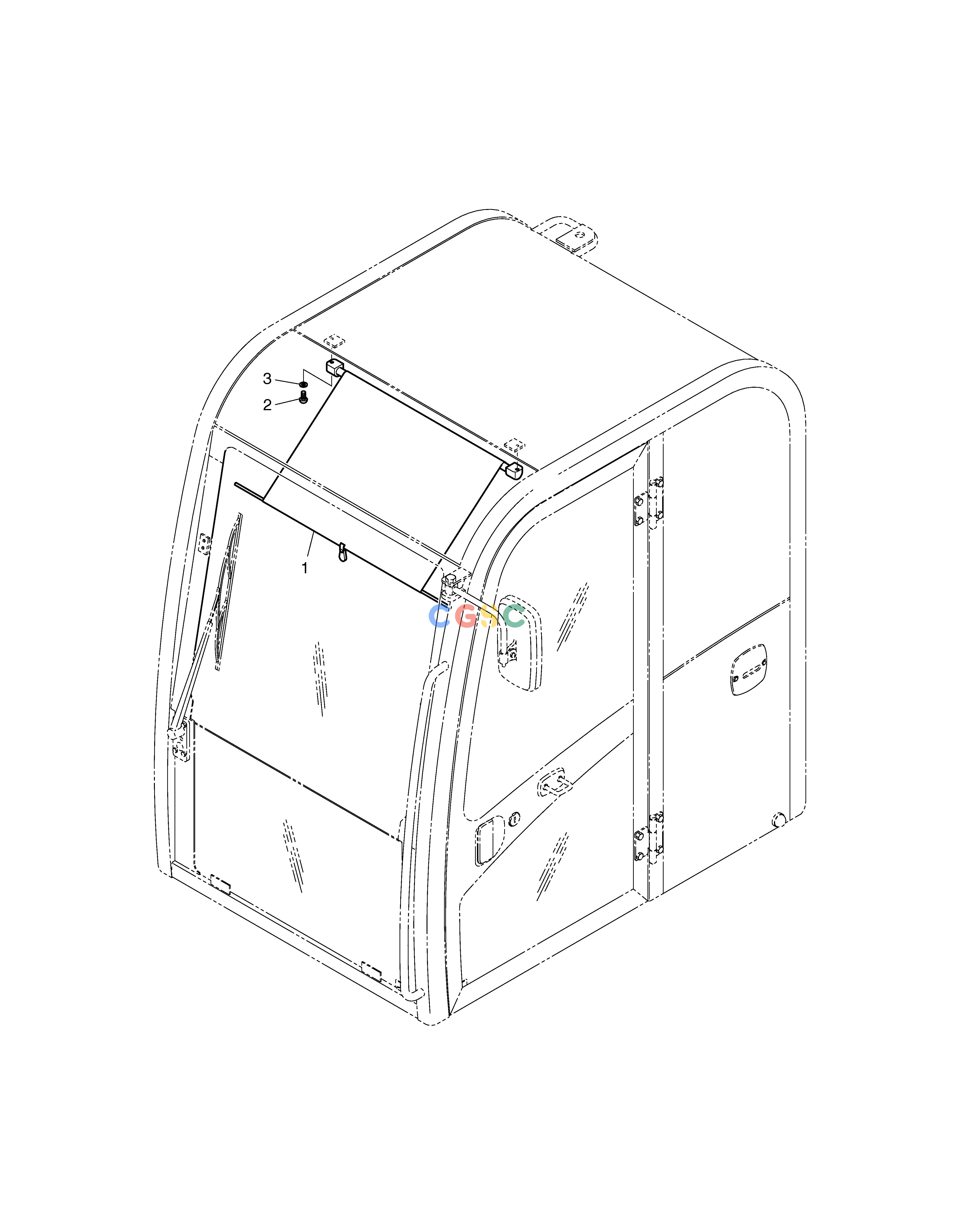 斗山零件查询SUN VISOR ASS'Y SOLAR 75-V Doosan parts catalog online