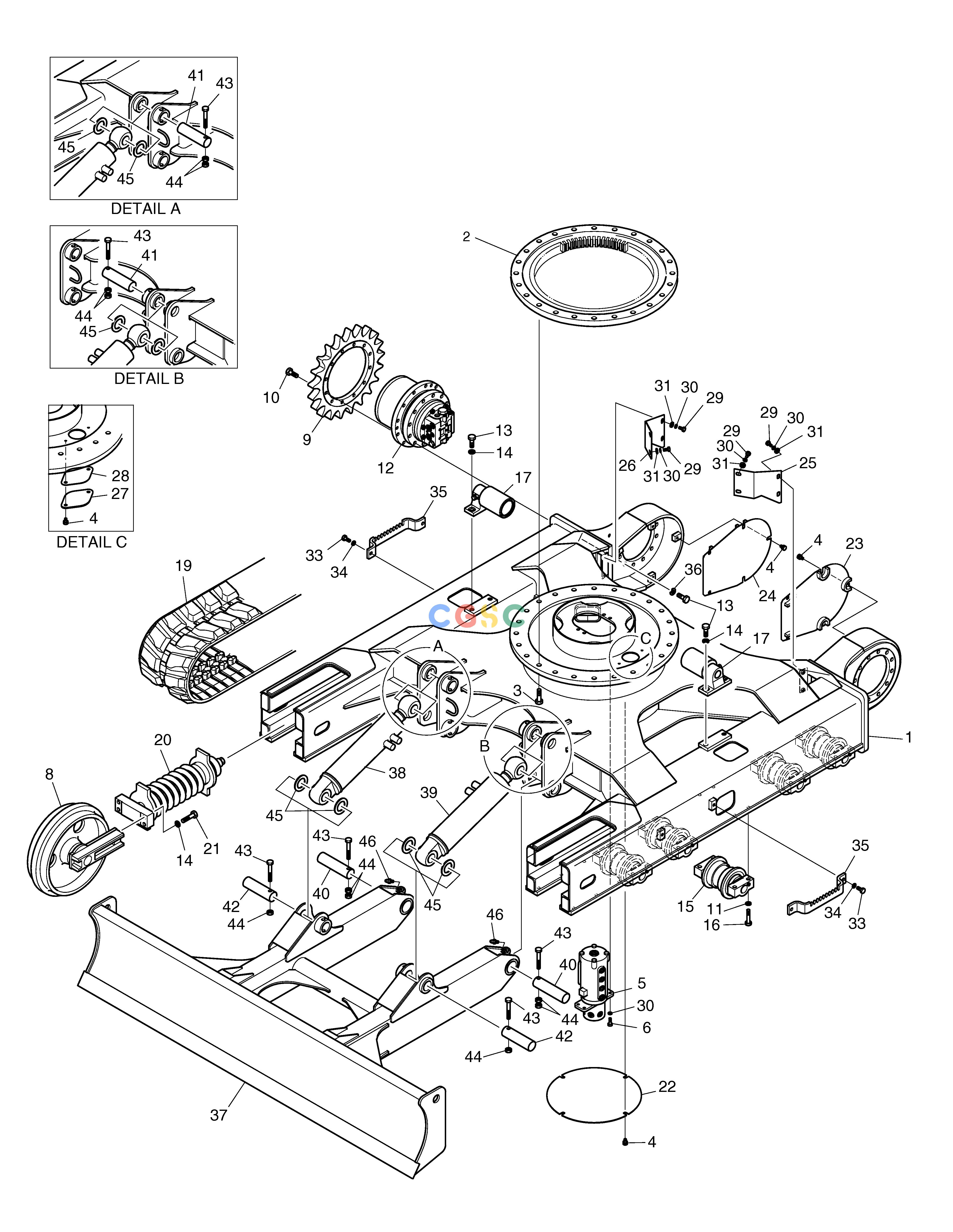 斗山零件查询RUBBER TRACK SOLAR 75-V Doosan parts catalog online