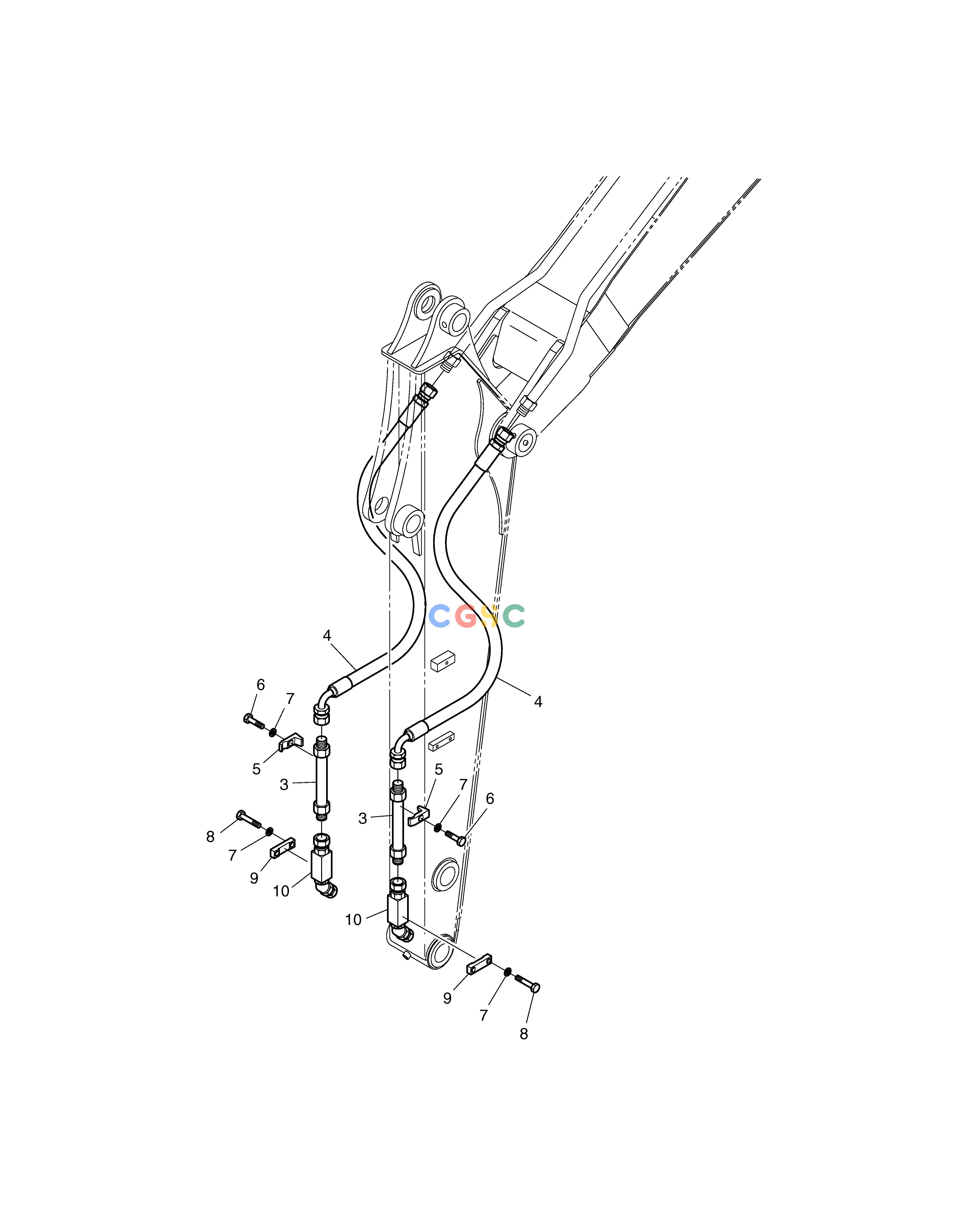 斗山零件查询ARTI PIPING 1.8m ARM(ONE WAY) SOLAR 75-V Doosan parts catalog online