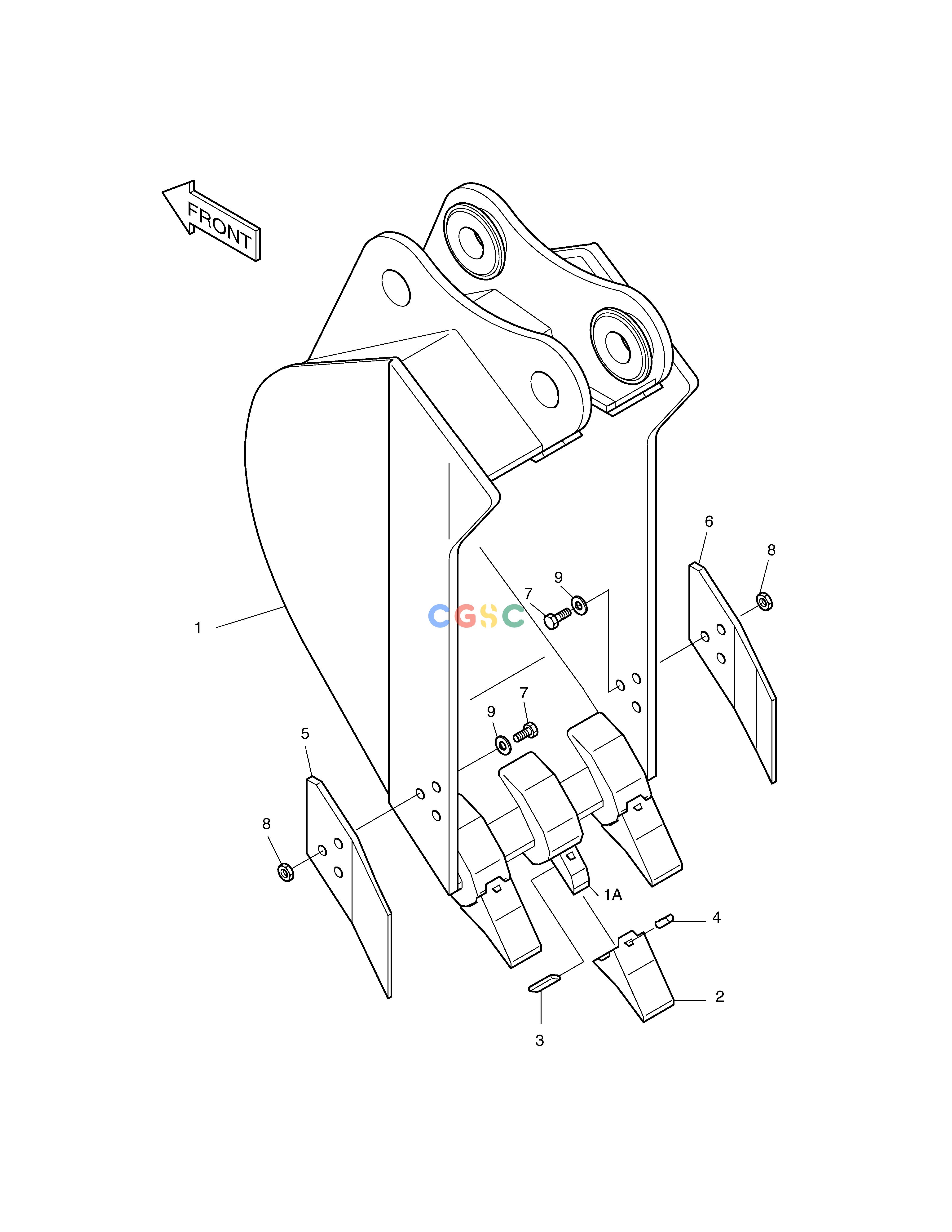 斗山零件查询BUCKET-0.12㎥ SOLAR 75-V Doosan parts catalog online