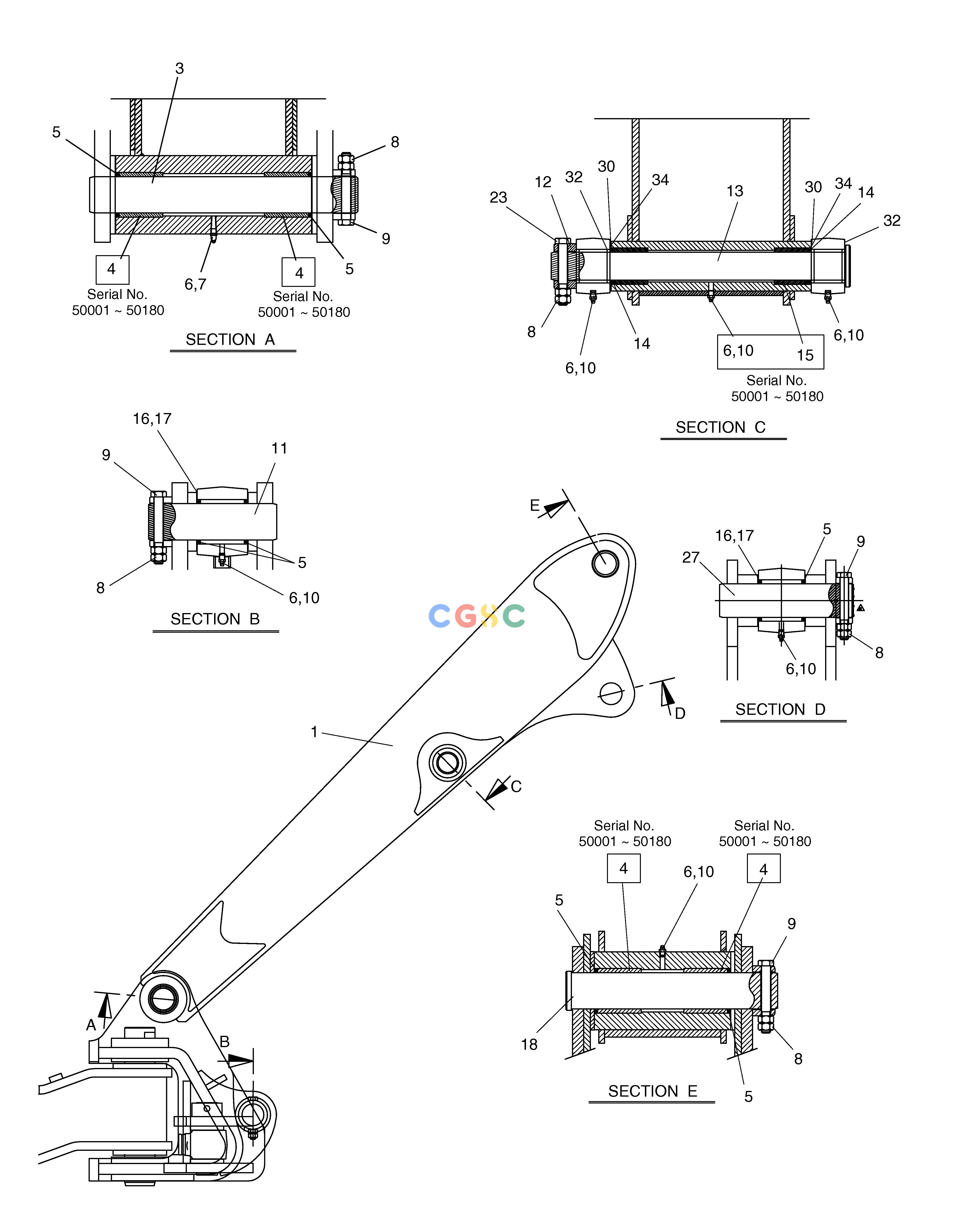 斗山零件查询FRONT ASS'Y(1)-ARTI.BOOM SOLAR 75-V Doosan parts catalog online