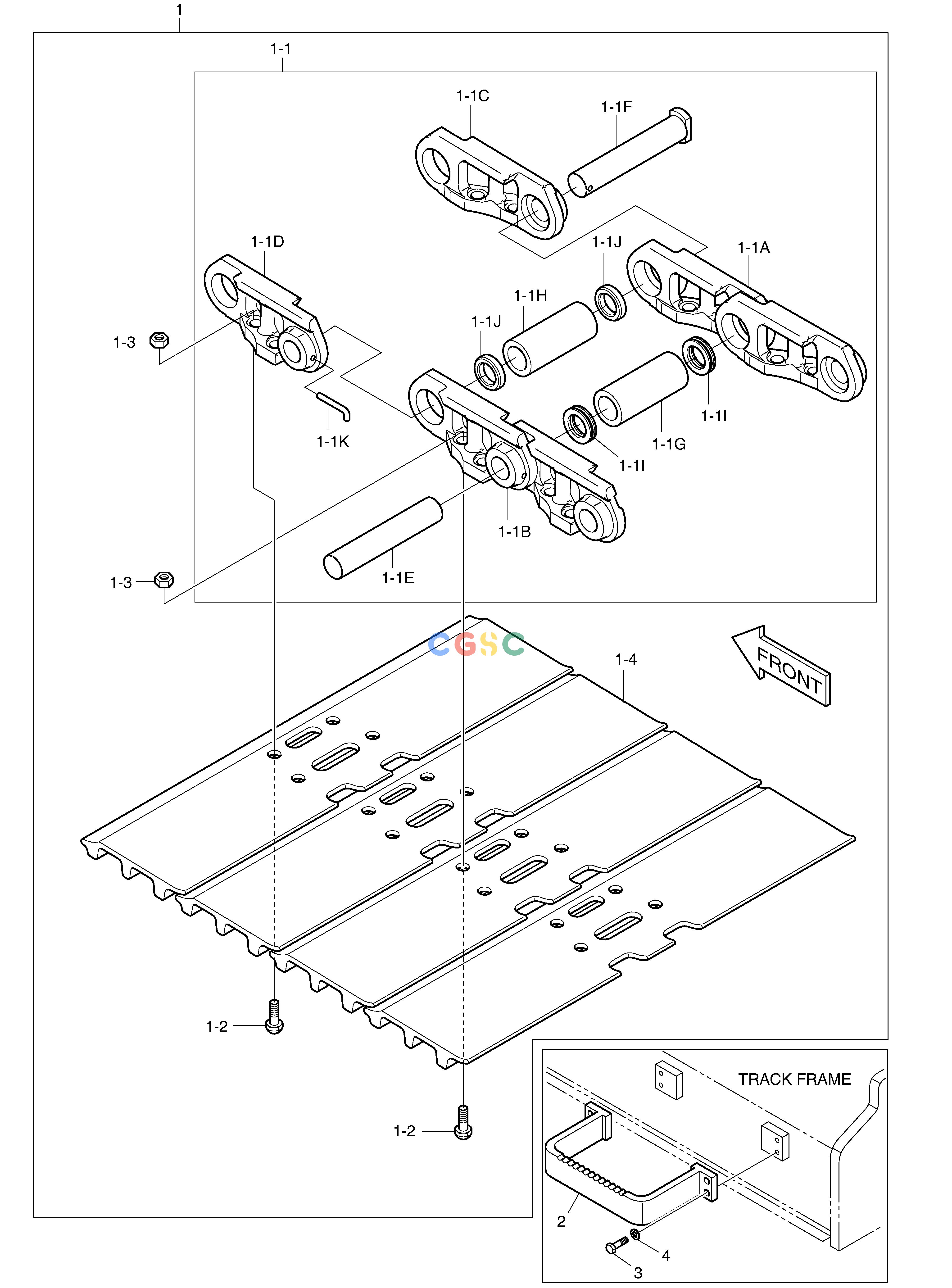 斗山零件查询TRACK SHOE ASS'Y - 800G DX160LC Doosan parts catalog online