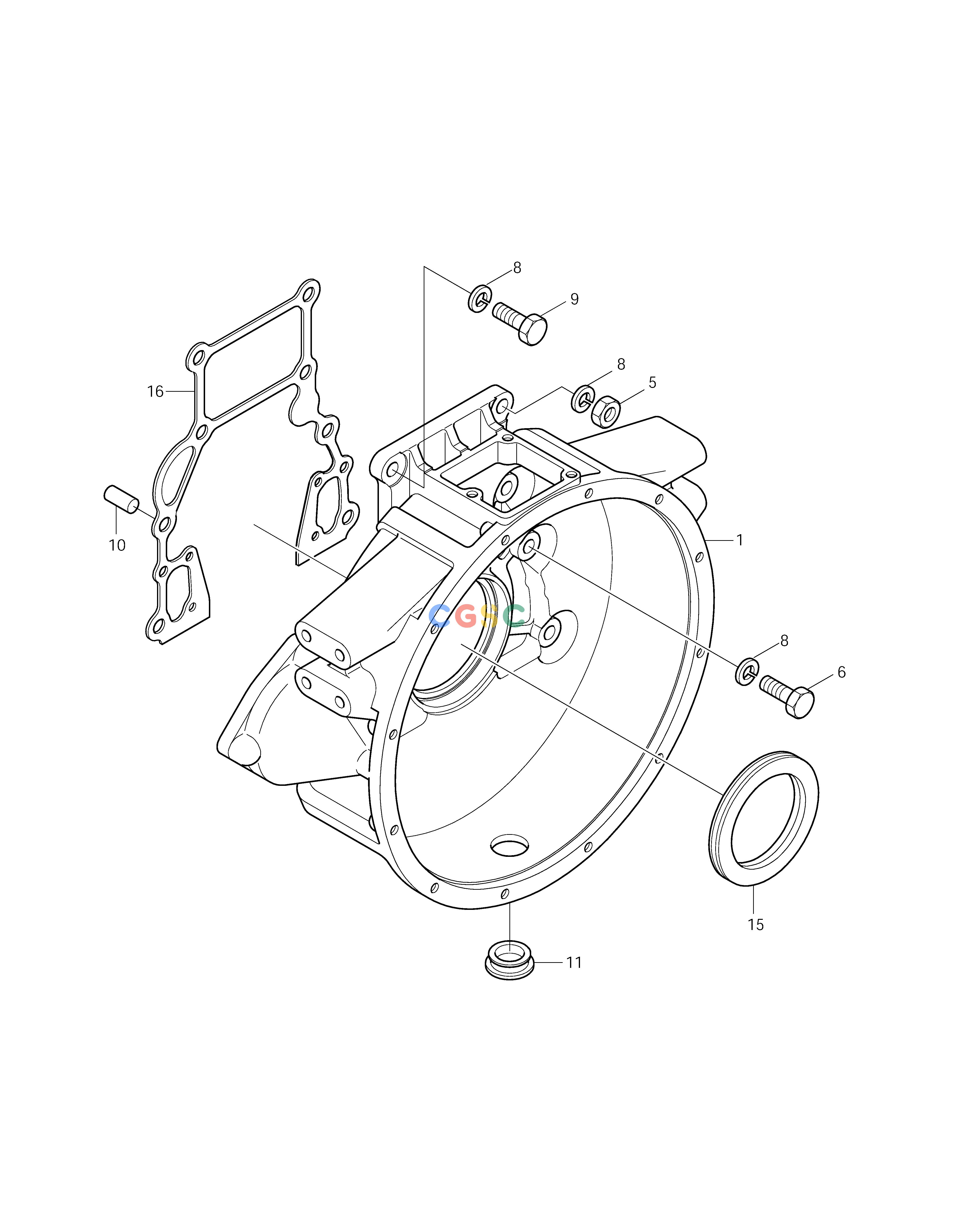 斗山零件查询FLYWHEEL HOUSING SOLAR 150LC-V Doosan parts catalog online