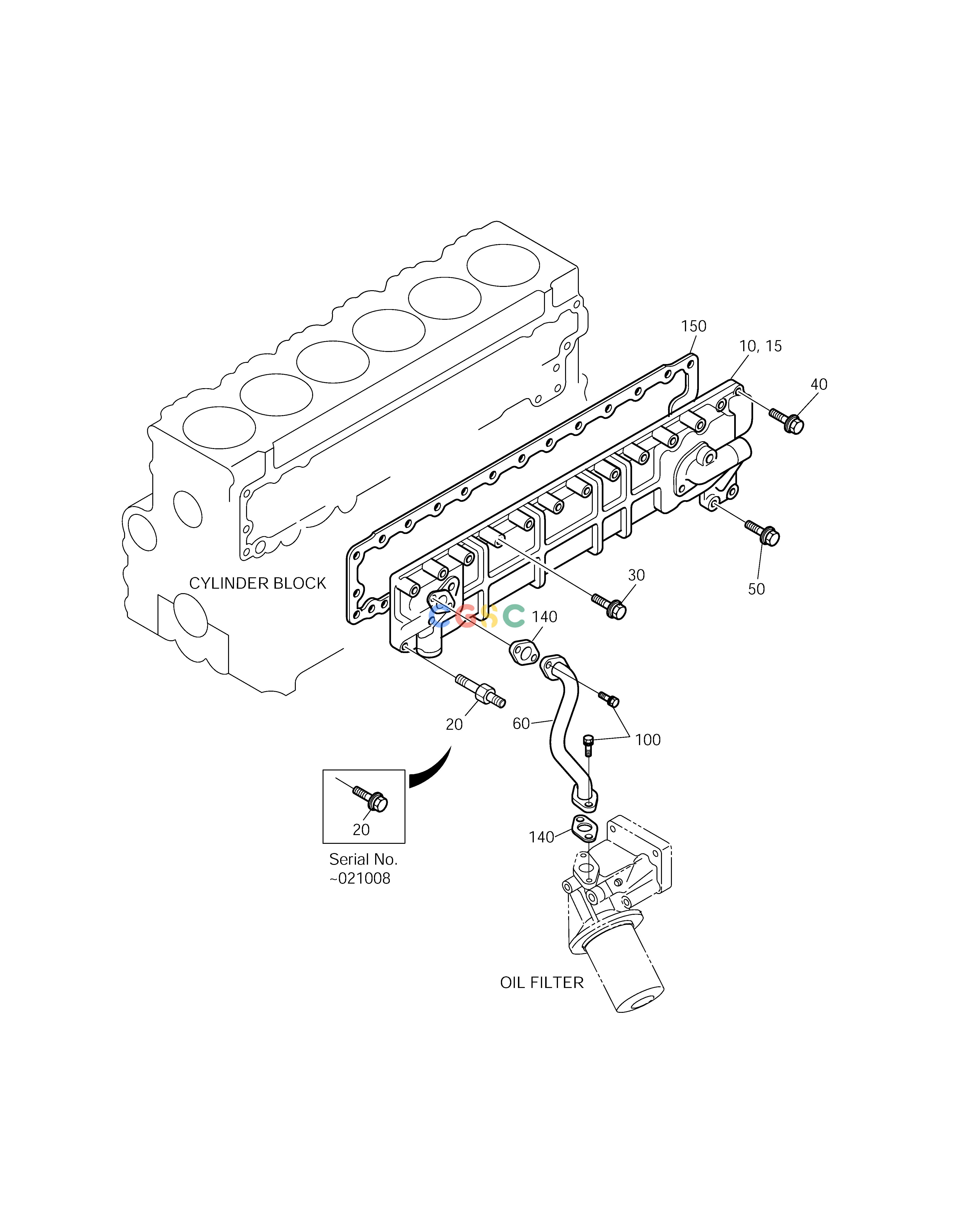 斗山零件查询OIL COOLER SOLAR 150LC-V Doosan parts catalog online