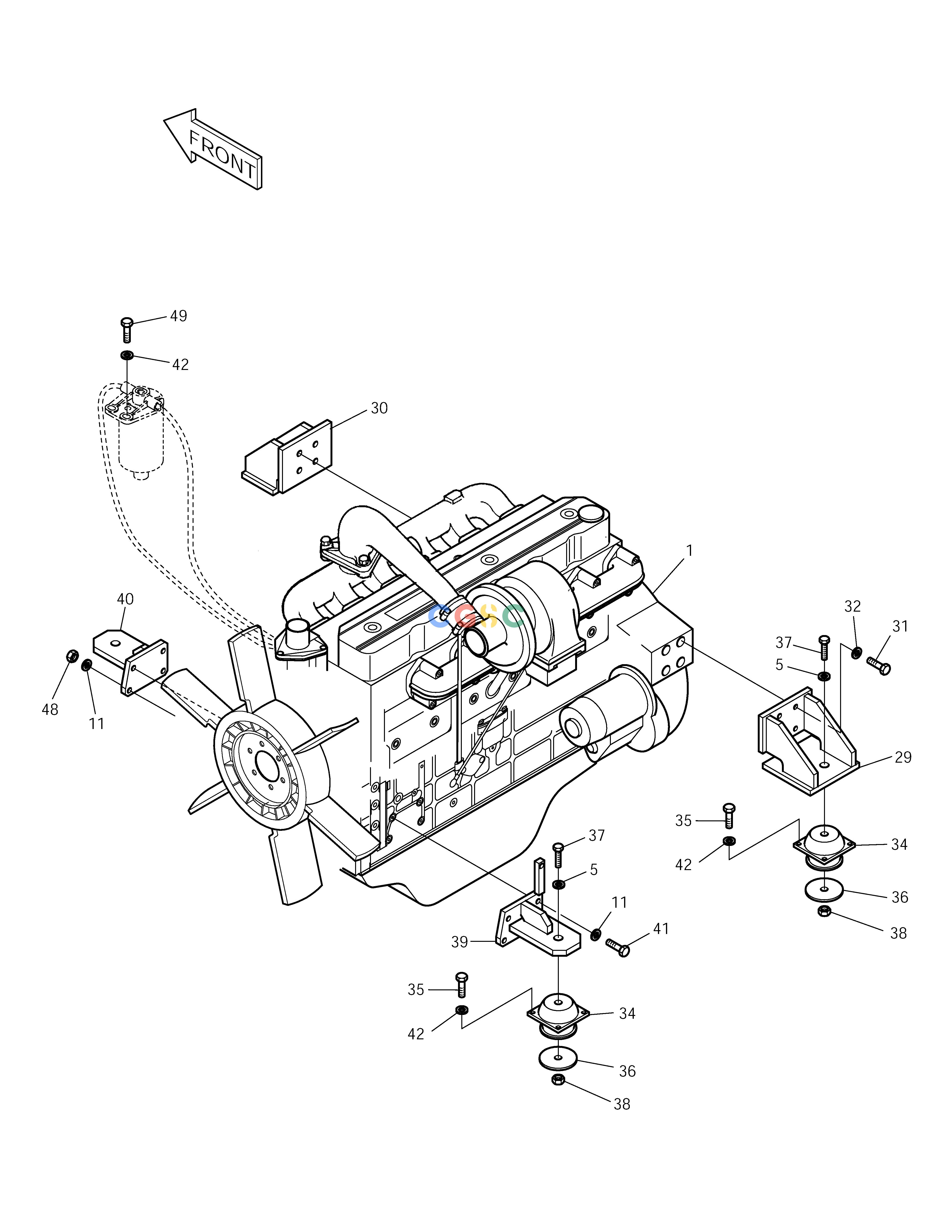斗山零件查询ENGINE MOUNTING SOLAR 150LC-V Doosan parts catalog online