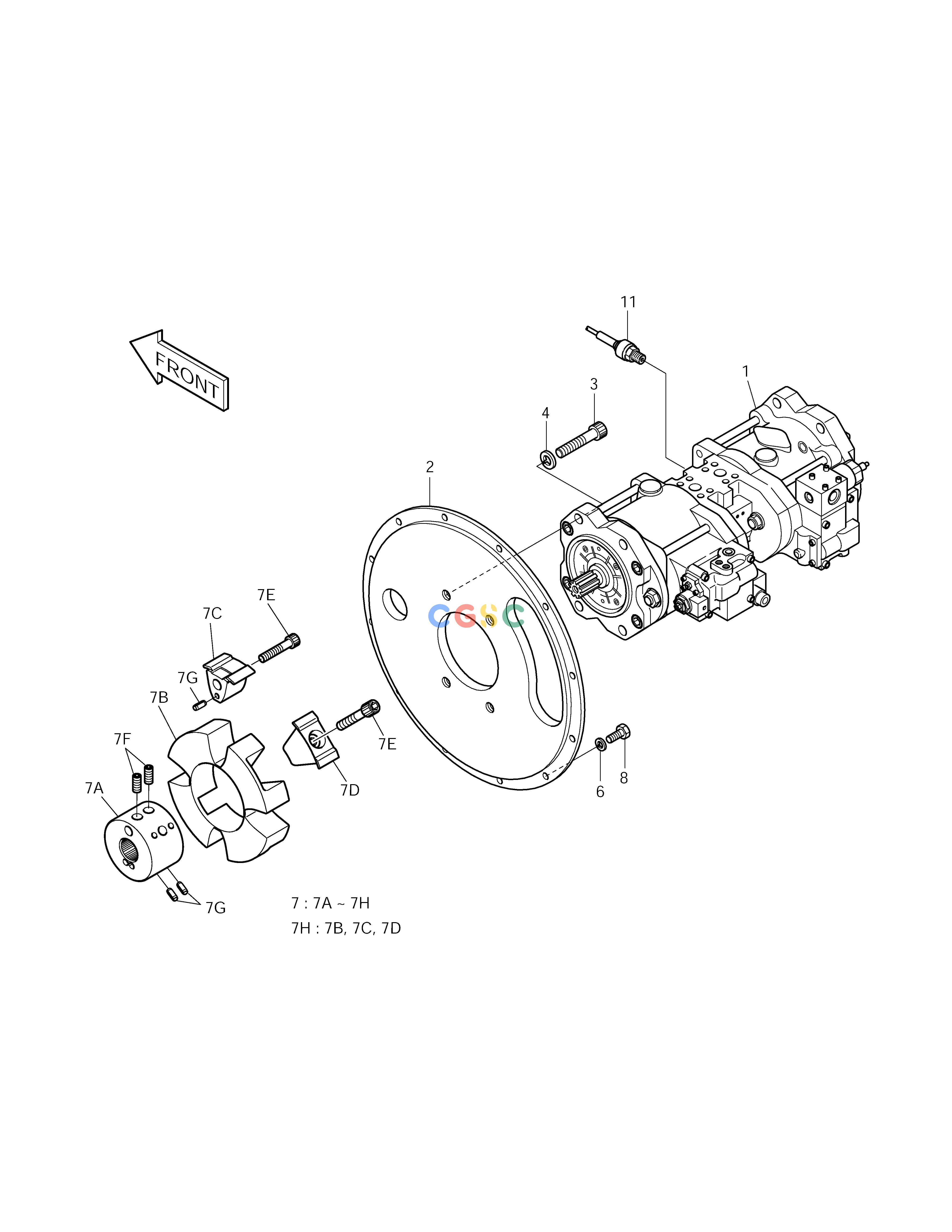 斗山零件查询PUMP INSTALLATION SOLAR 150LC-V Doosan parts catalog online