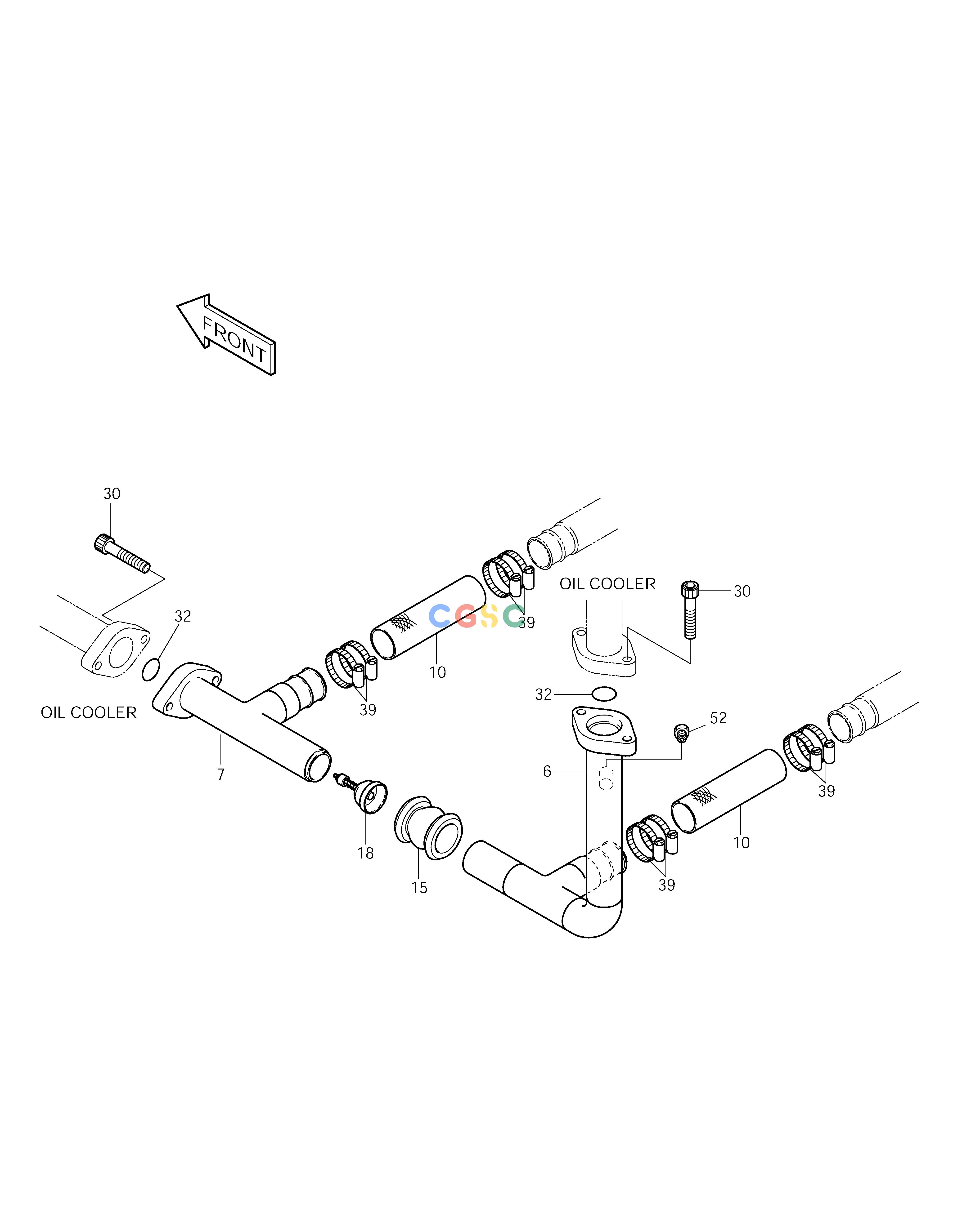 斗山零件查询OIL COOLER PIPING (3) SOLAR 150LC-V Doosan parts catalog online