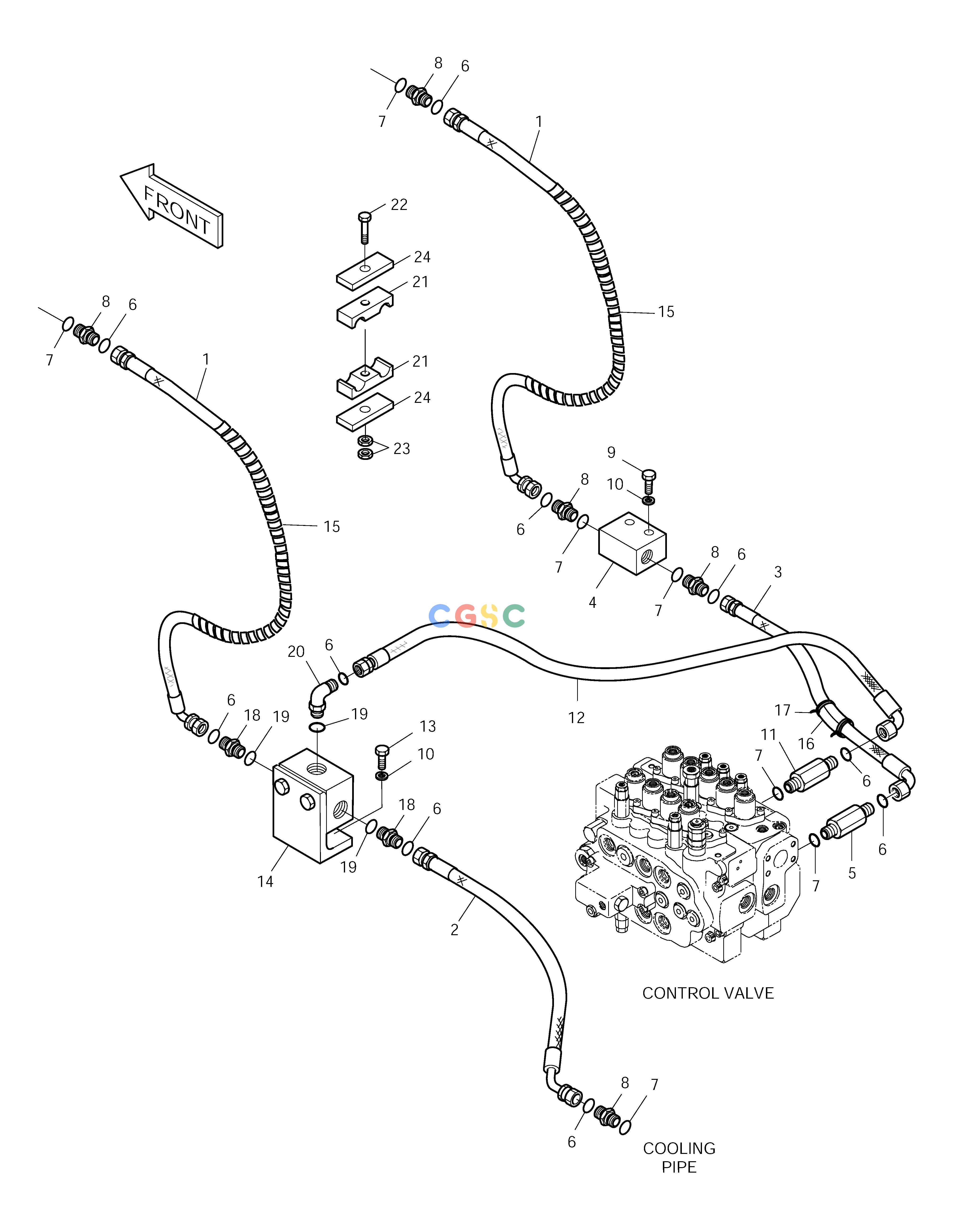 斗山零件查询MAIN PIPING(6) SOLAR 150LC-V Doosan parts catalog online