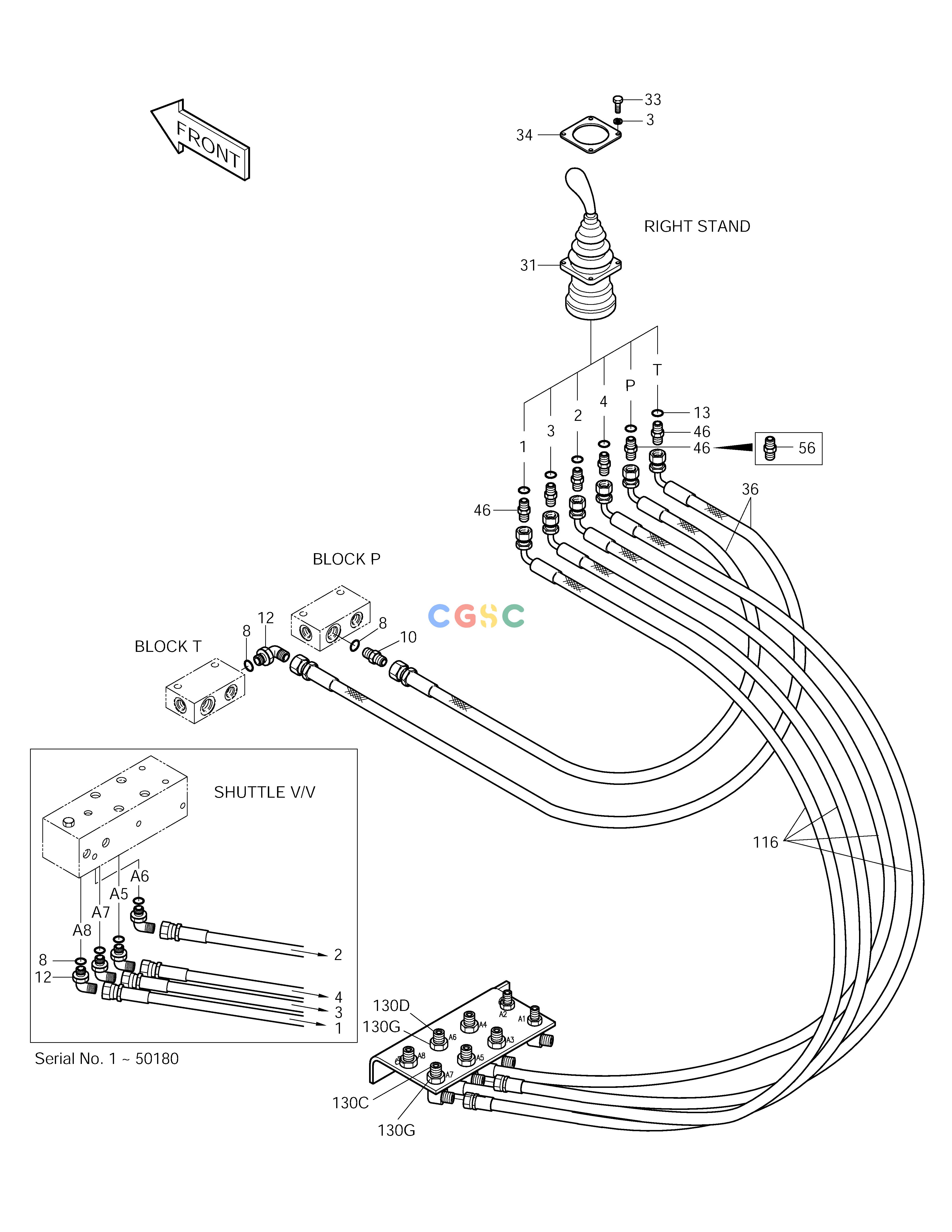 斗山零件查询PILOT PIPING(5) SOLAR 150LC-V Doosan parts catalog online